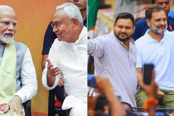 Exit polls predict a strong return for Nitish Kumar’s NDA in Bihar, with opposition Mahagathbandhan falling short. Projections show the NDA securing a comfortable majority, while the Mahagathbandhan struggles to reach the required numbers. High voter turnout across phases is seen by all major parties as a positive sign for their prospects. Axis My India predicts victory for NDA NEW DELHI: Axis My India and Today’s Chanakya on Wednesday forecast a sweeping return for chief minister Nitish Kumar-led National Democratic Alliance (NDA), with the opposition Mahagathbandhan projected to fall short of the majority mark in the Bihar elections.While the Axis My India, despite giving a majority to the ruling camp, predicted a close range gap between the NDA and Mahagathbandhan, Today’s Chanakya figures showed that the opposition camp may not cross 100 seats in the 243-seat Bihar assembly contest.Aixs My India (AIM) predicted 121-141 seats for the NDA with 43%vote share, and 98-118 seats for the RJD-led Mahagathbandhan with 41% vote share. Prashant Kishore’s Jan Suraaj is likely to win 0-2 seats, according to AMI.Region-wise seat predictions by AMISeat-wise divisionRegion-wise vote share predictions by AMIVote share-wise divisionToday’s Chanakya has given 160 seats to the NDA (+/-12) with 44% vote share (+/-3%), and the Mahagathbandhan 77 seats (+/-13) with 38% votes (+/-3%).What’s the poll of polls?A poll of polls on Tuesday indicated a likely return of the NDA to power, with the alliance expected to secure around 148 seats. The RJD-led Mahagathbandhan, despite campaigning as the agent of change, is projected to fall short, with estimates placing it at around 88 seats. The others are expected to win 7 seats according to the polls of polls.The People’s Pulse exit poll estimates the NDA at 133–159 seats, the Mahagathbandhan at 75–101, Jan Suraaj at 0–5, and other parties at 2–8 seats.The Dainik Bhaskar poll suggests the NDA could secure 145–160 seats, while the Mahagathbandhan may end up with 73–91. It also predicted that Jan Suraaj may not open its account, and other parties and independents could win 5–10 seats.According to the JVC-Polls, the NDA is projected to win 135–150 seats, the Mahagathbandhan 88–103, and others 3–6 seats.Matrize predicted 147-167 seats for the NDA and 70-90 seats for the opposition Mahagathbandhan. It has an estimated 2-10 seats for others.People’s Insight forecasts 133–148 seats for the NDA and 87–102 for the Mahagathbandhan, while others are expected to win 3–6 seats. Bihar recorded a voter turnout of 68.52 per cent in the second phase of the assembly elections as of 5 pm on Tuesday, according to the Election Commission. The polling took place across 122 constituencies.Record voting in BiharThe first phase of polling had recorded 65.08 per cent turnout. All major political blocs have claimed that the high participation reflects support in their favour.The main contest in the 2025 Bihar Assembly election is between the National Democratic Alliance (NDA) and the Mahagathbandhan.In the 2020 election, polling was held in three phases. The NDA won 125 seats while the Mahagathbandhan secured 110. Among major parties, the JD(U) won 43 seats and the BJP 74, while the RJD secured 75 seats and the Congress 19.About the AuthorTOI News DeskThe TOI News Desk comprises a dedicated and tireless team of journalists who operate around the clock to deliver the most current and comprehensive news and updates to the readers of The Times of India worldwide. With an unwavering commitment to excellence in journalism, our team is at the forefront of gathering, verifying, and presenting breaking news, in-depth analysis, and insightful reports on a wide range of topics. The TOI News Desk is your trusted source for staying informed and connected to the ever-evolving global landscape, ensuring that our readers are equipped with the latest developments that matter most.”Read MoreEnd of ArticleFollow Us On Social MediaVideosRed Fort Blast Had A Bigger Plan: Faridabad Doctor’s January 26 Recces Raise Chilling Questions’R&D Must Be Seen As Investment, Not Expenditure’: DRDO Chief Samir V KamatPenpa Tsering’s ‘No Hanuman’ Remark: Tibet’s Stark Message on Geography, Peace, and SurvivalAfter Spending 16 Years on Death Row, ‘Nithari Killer’ Surinder Koli Set Free by Supreme CourtGujarat: 2 Workers Killed, 20 Injured After Boiler Explosion At Pharma Factory In BharuchDelhi Blast: PM Modi Meets Victims At LNJP Hospital, Promises Swift Action Against Attack CulpritsIndia’s Growth Story Is Built On Scale, Youth, And Resilience, Says World Bank Economist’You Don’t Have Talent in US’: Donald Trump’s Shocking Shift on H-1B Visa Policy DebateHow Kashmir’s Jaish Posters Led To Delhi’s Red Fort Blast And Exposed A Nationwide Terror Network‘Only Agencies Know the Truth’: Brother of Delhi Blast Accused Breaks Silence123PhotostoriesKriti Sanon’s blush pink saree whispers romance!8 Italian concepts that will change your lifeInside the Taj Mahal’s locked chambers: What is the real reason behind the closed doors of the monumentFrom chopping to cleaning: 5 Kitchen basics every child should master early5 foods to combine with pumpkin for effective weight loss7 classic Indian baby names inspired by music and rhythmGastroenterologist explains the earliest signs of nutrient deficiencyJanhvi Kapoor to Rhea Chakraborty: Top celebrity fashion moments to bookmark for the day6 Rahu and Ketu temples in India that every devotee must visitEgg versus Paneer: Which is a better source of protein for breakfast123Hot PicksBihar Election CandidatesBihar Election ConstituenciesBihar Election 2025Gold rate todaySilver rate todayPublic Holidays NovemberBank Holidays NovemberTop TrendingBabar AzamActor GovindaMLB Trade RumorsStephen Curry WifeDelhi GRAP 3Michael Willis Cause of DeathDelhi BlastStephen CurryJerry JonesMichael Duarte Cause of Death