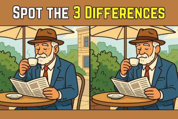Optical illusion: Can you spot 3 differences in this ‘old man drinking coffee’ image under 9 seconds? |