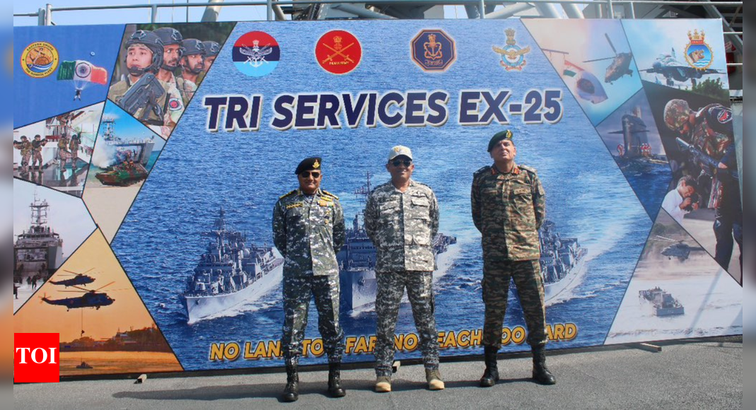 30,000 troops, 25 ships, fighter jets: India showcases tri-service might in Exercise Trishul – watch | India News