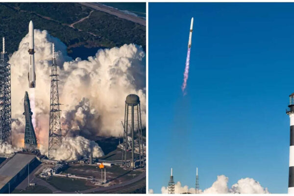 Jeff Bezos’s Blue Origin sends Nasa’s satellites to Mars, lands first booster