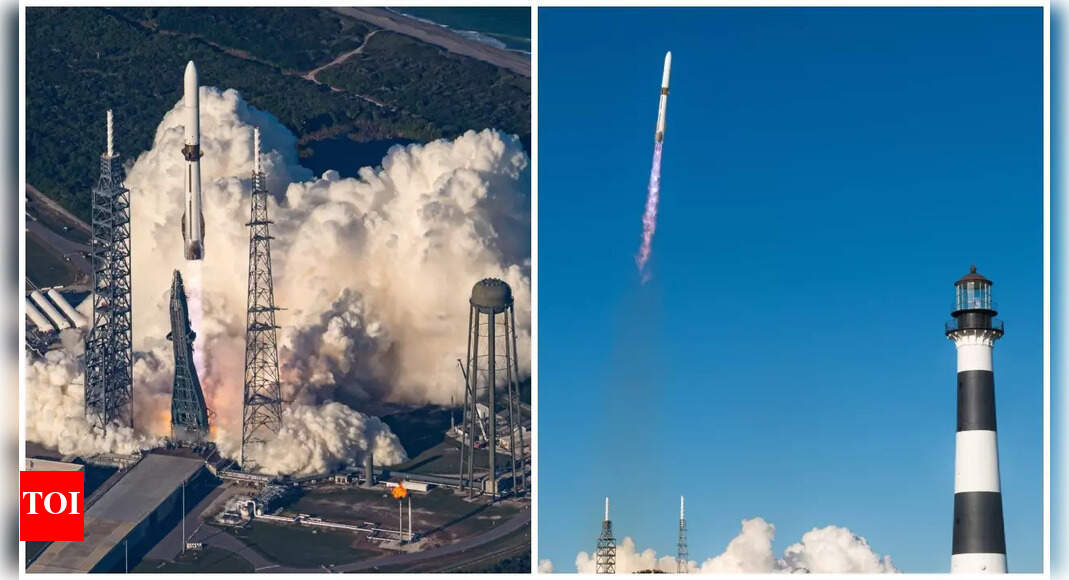 Jeff Bezos’s Blue Origin sends Nasa’s satellites to Mars, lands first booster