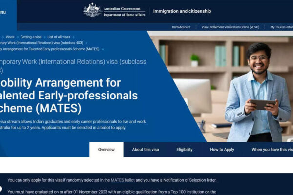 Australia opens MATES 2025–26 registrations for Indian graduates; check who can apply and how
