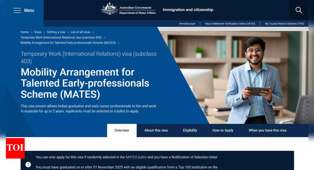 Australia opens MATES 2025–26 registrations for Indian graduates; check who can apply and how