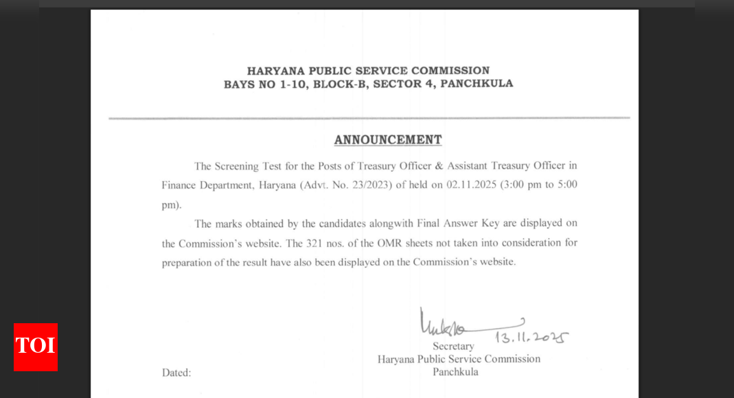 HPSC TO, ATO screening test marks and final answer key released: Direct link to download here