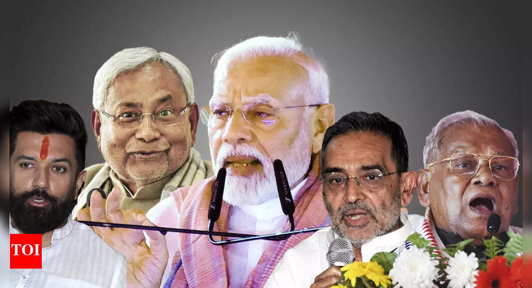 The National Democratic Allaince (NDA) seems set to secure a historic win in Bihar with trends showing it is well on its way to secure a whopping 208 seats in the 243-seat assembly. The 2025 polls unfolded against the backdrop of a meticulously crafted campaign focused on stability, development, and inclusivity, where the NDA’s narrative of ‘double-engine government’ under Prime Minister Narendra Modi and Chief Minister Nitish Kumar resonated powerfully with the voters. This election saw historic voter participation, with women and young voters emerging as vital pillars of support for the NDA, reflecting a sustained engagement with grassroots welfare schemes and effective mobilisation efforts.At the heart of this electoral juggernaut was not just robust governance but also impeccable political engineering — from flawless seat sharing among alliance partners to resurrecting deep-rooted fears about past lawlessness encapsulated in the widely known ‘Jungle Raj’ scare. Election Results 2025Bihar election results: Bihar votes for ‘sushasan’; NDA cruising towards clean sweepBihar election results: Top winners and losersBihar election results: Maithili Thakur headed for big debutBiharAlliance ViewiParty ViewSeats: 243L + WMajority: 122NDA0MGB0OTH0Leads + Wins: 243/243NDA LEADINGExperience Bihar Election Results in 3D A new interactive way to explore constituenciesSource: PValueThe alliance’s success was further amplified by broadening caste coalitions beyond traditional alignments, disrupting longstanding vote banks, and capitalising on the enduring Nitish Kumar factor, which brought JD(U) back to a dominant position within the coalition.Flawless seat-sharing formulaThe NDA’s decisive victory in Bihar in 2025 was strongly supported by a meticulously crafted seat-sharing formula, finalised well before the polls. The alliance comprised BJP, JD(U), LJP (Ram Vilas), HAM(S) and RLM. The BJP and JD(U) evenly contested 101 seats each, a historic power parity indicating maturity within the NDA. Smaller allies like the LJP (Ram Vilas) contested 29 seats, while HAM(S) settled for six seats despite initial demands for 15. This seat sharing was achieved in a “cordial atmosphere” with all partners conceding to key demands to avoid intra-alliance friction, a frequent issue in multi-party coalitions.What differentiated the 2025 elections was the emphasis on quality seats rather than sheer numbers, ensuring that each party contested constituencies where they had strong grassroots presence and electoral appeal. This precision in allotment minimised vote-splitting and maximised coalition coherence. Leaders like Jitan Ram Manjhi openly declared unwavering support for PM Modi and the alliance, projecting unity. The arrangement allowed the NDA to mobilise resources and campaign effectively across the caste and regional spectrum.This flawless seat-sharing was a critical structural factor, removing the pitfalls of previous elections where seat disputes diluted NDA’s strength. In a hyper-competitive environment like Bihar, the seat sharing formula was a linchpin in translating vote shares into seat tallies, ensuring the NDA’s electoral machinery was uninterrupted and optimally functioning to deliver a record majority.Resurrecting ‘Jungle Raj’ scareIn its campaign, the BJP-led NDA capitalised heavily on resurrecting the fear of ‘Jungle Raj’, a term associated with lawlessness during the Lalu-Rabri era (1990-2005). This narrative was revived through incidents like the attack on deputy CM Vijay Kumar Sinha’s convoy, which was framed as politically motivated intimidation by “goons” aligned with the opposition RJD. This law-and-order scare reminded voters of the chaotic and violent past under RJD’s regime, contrasting it with the NDA’s promise of stability and governance.Despite Bihar witnessing its most peaceful elections ever with zero repolls or violent incidents — a dramatic turnaround from previous decades — the Jungle Raj rhetoric struck a chord with many voters wary of instability. The NDA portrayed itself as the only viable safeguard against a return to ‘goon raj’, appealing to citizens’ desire for security and development.This fear narrative was strategically blended with reminders of the NDA’s development agenda, juxtaposing past lawlessness with the promise of infrastructural progress and industrial investment under PM Modi and Nitish Kumar. Consequently, this scare tactic mobilised a wide voter base, particularly those who had lived through or remembered the earlier turbulence, reinforcing voter preference for the NDA coalition.Broadened caste coalitionOne of the pivotal reasons for the NDA’s landslide was its expanded caste coalition that transcended previous rigid caste alignments. Historically, Bihar politics hinged on the Muslim-Yadav (MY) alliance, which benefited the RJD. However, in 2025, a new arithmetic emerged emphasising mahila (women) and EBC (Economically Backward Classes) groups, creating a ‘ME’ factor that substantially boosted NDA’s vote share.NDA consolidated the upper castes through BJP, while Nitish Kumar’s JD(U) secured a strong base among Kurmis and EBCs, which constitute about 36% of Bihar’s population. Additionally, the Lok Janshakti Party (Ram Vilas), Rashtriya Lok Morcha, and Hindustani Awam Morcha augmented the NDA’s Dalit and backward caste appeal, creating a broad and diverse coalition that cut across traditional lines.This strategy diluted the RJD’s reliance on a narrow caste bloc by integrating multiple caste groups and regenerating old alliances with renewed welfare outreach targeting EBCs and Dalits. The coalition’s inclusivity paved the way for securing nearly 49% of the vote against the Mahagathbandhan’s 38%.Massive women voter mobilisation & welfare outreachWomen played a decisive role in the NDA’s electoral sweep, with historic voter turnout gaps revealing women voted 10-20 percentage points higher than men in many districts such as Supaul, Kishanganj, and Madhubani. The Election Commission’s deployment of over 1.8 lakh Jeevika Didis — women volunteers guiding other women voters regarding booth locations and voting processes — significantly improved electoral participation among women and first-time young voters.NDA’s extensive welfare programs targeting women, including schemes for self-help groups, livelihood support, and social security, energised this vital demographic. The Nitish government’s efforts to empower women, coupled with BJP’s national outreach, resonated deeply with female voters who perceived the NDA as a champion of their aspirations and safety.This mobilisation was complemented by adding more than 14 lakh new young voters, many women, expanding NDA’s voter base. The enhanced women voter turnout created a crucial margin that decisively contributed to the NDA’s overwhelming victory.Nitish factor & JD(U) resurgenceNitish Kumar’s enduring appeal and the resurgence of JD(U) significantly influenced the NDA’s 2025 triumph. Despite concerns over his age and governance challenges, Nitish remains Bihar’s most trusted political figure, often perceived as synonymous with good governance and development. The slogan “Bihar Ka Matlab Nitish Kumar” and “Tiger abhi zinda hai” resonated widely, cementing his centrality in voter perception.JD(U)’s comeback was marked by its strategic equal seat-sharing with the BJP, signaling strengthened confidence and relevance in Bihar politics despite BJP’s growing national role within the NDA. Nitish’s governance record on infrastructure and welfare, combined with his image as a stable leader capable of balancing Bihar’s complex caste equations, reinforced voter trust.The synergy between Nitish’s JD(U) and BJP under the NDA created a unified front that could appeal to diverse electoral groups, blending Nitish’s Kurmi and EBC support with BJP’s upper caste and youth outreach.About the AuthorTOI News DeskThe TOI News Desk comprises a dedicated and tireless team of journalists who operate around the clock to deliver the most current and comprehensive news and updates to the readers of The Times of India worldwide. With an unwavering commitment to excellence in journalism, our team is at the forefront of gathering, verifying, and presenting breaking news, in-depth analysis, and insightful reports on a wide range of topics. The TOI News Desk is your trusted source for staying informed and connected to the ever-evolving global landscape, ensuring that our readers are equipped with the latest developments that matter most.”Read MoreEnd of ArticleFollow Us On Social MediaVideosFirst-Time Woman Voter in Danapur Explains Why Nitish Kumar Scored Massive Landslide Win in BiharIndia Negotiating Multiple FTAs To Boost Free Flow Of Capital And Trade: Piyush Goyal‘Not Just Congress’: Tharoor Calls Out RJD Amid NDA’s Big Bihar Lead‘Pak Ready For Two-Front War’: Khawaja Asif’s Hollow Threat To India After Islamabad BlastCDS Anil Chauhan Issues Red Line To Defence Industry, Warns Against Delays And OverpromisingWashington Reports Encouraging Momentum As India-US Trade Talks Advance Toward A Year-End AgreementAsim Munir Steps In Amid Islamabad Terror Attack, Persuades Sri Lanka To Continue With Cricket Tour‘No Impunity For Terrorists’: Shashi Tharoor Endorses Govt Probe As Red Fort Blast Claims 13th LifeDelhi Blast: Security Forces Demolish House of Red Fort Bombing Accused Umar Nabi in Pulwama‘Not An Apologist For BJP’: Shashi Tharoor On Row Over Backing Modi Govt During Op Sindoor123PhotostoriesWhich Plant You Should Bring Home As Per Your Date of BirthMetabolic doctor reveals top 10 foods to reduce triglycerides naturally7 most colourful frog species in the worldAfter Bihar poll debacle, what’s next for Tejashwi Yadav and a shaken RJD?Diabetes: Lesser-known symptoms women should be careful aboutJubilee Hills bypoll twist: Congress triumphs, Revanth Reddy emerges as Telangana’s tallest leaderFrom heart to gut: Health benefits of eating water chestnutsHyderabad eyes global spotlight: Govt may rope in Lionel Messi as ‘Telangana Rising’ ambassadorNitish Kumar’s stunning mandate in Bihar: How the veteran leader silenced doubters once againCrowds but no votes: What went wrong with Rahul Gandhi’s Bihar election push?123Hot PicksAlinagar Election ResultRaghopur Election ResultBihar Election Result 2025Gold rate todaySilver rate todayPublic Holidays NovemberBank Holidays NovemberTop TrendingBihar Election CandidatesAlinagar Election ResultKargahar Election ResultPrashant KishorChirag PaswanAssembly Election BiharRaghopur Election ResultMahua Election ResultPune Bridge AccidentAnta Election Result