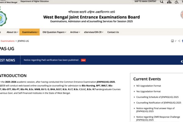 WBJEEB JENPAS UG 2025 counselling: Registration window opens at wbjeeb.nic.in; check direct link to apply and other key details here