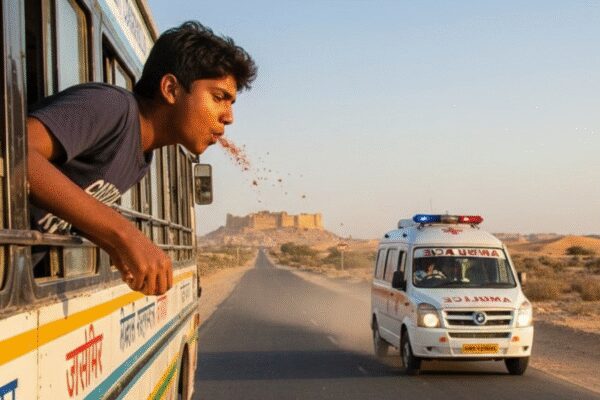 Rajasthan tragedy: Teen peering out of bus window to spit gutkha collides with ambulance, decapitated