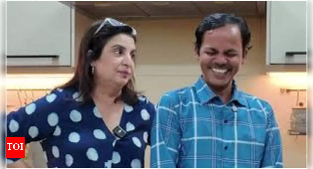 Farah Khan urges cook Dilip to join the dining table, but he sticks to: ‘Kitchen mein ache se kha paata hu’
