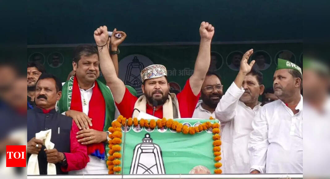 Tejashwi Yadav secured his family’s stronghold, Raghopur, against BJP’s Satish Kumar after a close contest. Despite trailing initially, Yadav bounced back to win the seat, a traditional RJD bastion dominated by Yadav voters. This victory, however, contrasts with his party’s overall poor performance in the Bihar elections, where the Mahagathbandhan secured only 34 seats. Tejashwi Yadav  NEW DELHI: Rashtriya Janata Dal (RJD) leader Tejashwi Yadav defeated BJP’s Satish Kumar by 14,532 votes from his family bastion Raghopur assembly constituency, which faced a tense battle marked by repeated swings in lead and trails.Tejashwi was trailing by nearly 5,000 votes until the 16th round of voting before bouncing back to maintain a strong lead against Satish Kumar.‘Not Just Congress’: Tharoor Calls Out RJD Amid NDA’s Big Bihar LeadRaghopur, a key assembly seat in Bihar’s Vaishali district, has long been the citadel of the Lalu Prasad Yadav family and the Rashtriya Janata Dal. The constituency is dominated by the Yadav community, which accounts for nearly 1.25 lakh voters, far outnumbering Rajputs, Scheduled Castes and other OBC groups. Election Results 2025Bihar election results: Bihar votes for ‘sushasan’; NDA cruising towards clean sweepBihar election results: Top winners and losersWomen, welfare and the ‘phoenix’ CM: How Nitish-led NDA crushed MGB in Bihar electionsThis demographic advantage has traditionally ensured a steady flow of support for the RJD and the Lalu family.The hold has been formidable. Lalu Prasad Yadav, former chief minister Rabri Devi and their son Tejashwi Yadav have together won the seat seven times. Tejashwi secured Raghopur comfortably in both 2015 and 2020, reinforcing the family’s deep political roots in the region.The Yadav-heavy caste structure once guaranteed the RJD a near-automatic advantage. This time, a mix of local dissatisfaction, the BJP’s aggressive outreach to Yadav voters and possible anti-incumbency currents, however, failed to dent that comfort zone. Raghopur’s political profile has always revolved around the dominance of Yadav voters and their alignment with the Lalu family.Though Tejashwi won the Raghopur battle, his party faced an embarrassing defeat in the Bihar election as the entire Mahagathbandhan could barely manage to win over 34 seats in the 243-seat Bihar assembly.About the AuthorTOI News DeskThe TOI News Desk comprises a dedicated and tireless team of journalists who operate around the clock to deliver the most current and comprehensive news and updates to the readers of The Times of India worldwide. With an unwavering commitment to excellence in journalism, our team is at the forefront of gathering, verifying, and presenting breaking news, in-depth analysis, and insightful reports on a wide range of topics. The TOI News Desk is your trusted source for staying informed and connected to the ever-evolving global landscape, ensuring that our readers are equipped with the latest developments that matter most.”Read MoreEnd of ArticleFollow Us On Social MediaVideosAir India Bombing Returns To Spotlight, CSIS Warns Canada Of New Extremist Networks And Rising RisksSix Ways Nitish Kumar Proved ‘Tiger Abhi Zinda Hai’ As NDA Registers Big Win in Bihar Assembly Polls‘Full Stop to Many Questions’ Chirag Paswan Hails PM Modi, Nitish as NDA Soars Past 200 SeatsKerala Teenager Dies in Dubai After Rooftop Fall While Trying To Take Photos of Low-Flying PlanesPakistan’s Costly Lobbying Blitz Won Access To Trump As India Faced The Harshest Tariffs, Claims NYTChilling Terror Attack Masterplan: How Medical Professionals Built A 5-Step Nationwide Bombing PlotBihar Assembly Poll Results: NDA Touches 200-Seat Lead, Congress Intensifies SIR, Vote Chori AttacksFirst-Time Woman Voter in Danapur Explains Why Nitish Kumar Scored Massive Landslide Win in BiharIndia Negotiating Multiple FTAs To Boost Free Flow Of Capital And Trade: Piyush Goyal‘Not Just Congress’: Tharoor Calls Out RJD Amid NDA’s Big Bihar Lead123PhotostoriesFrom Tokyo to Mumbai: Top 10 largest cities in the world by populationIn pictures: What 100 grams of protein looks like for non-vegetarians, vegetarians, and vegansSadhguru on how to organize mind for success in lifeKriti Sanon to Tamannaah Bhatia: Top 5 celeb outfits of the dayHow to grow strawberries in pots in balcony garden during winters11 vegetarian dishes of Bihar you can’t missWorld Diabetes Day 2025: Managing dessert cravings at 70 and beyondNew voices redefining the spirit of Bollywood cinemaWhich Plant You Should Bring Home As Per Your Date of BirthMetabolic doctor reveals top 10 foods to reduce triglycerides naturally123Hot PicksAlinagar Election ResultRaghopur Election ResultBihar Election Result 2025Gold rate todaySilver rate todayPublic Holidays NovemberBank Holidays NovemberTop TrendingBihar Election CandidatesAlinagar Election ResultKargahar Election ResultPrashant KishorChirag PaswanAssembly Election BiharRaghopur Election ResultMahua Election ResultPune Bridge AccidentAnta Election Result