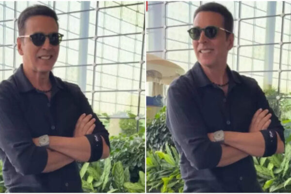 Akshay Kumar turns airport visit into impromptu photoshoot, poses for paparazzi