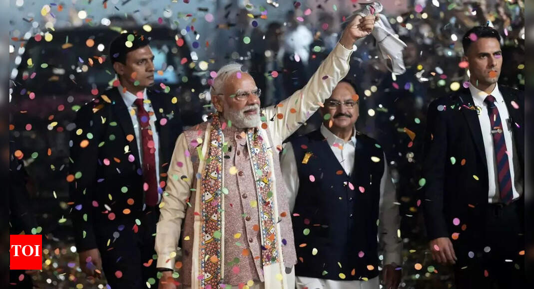 Bihar’s election results stunned pollsters as Nitish Kumar’s NDA secured a decisive victory, humbling the opposition.  The mandate underscored the power of disciplined coalitions, targeted welfare, and strategic caste alliances.  Nitish Kumar’s enduring appeal, particularly among women voters, and the NDA’s cohesive social arithmetic proved overwhelming for a fragmented Mahagathbandhan. PM Modi during a victory celebration at the BJP’s Delhi headquarters (AP photo) NEW DELHI: The Bihar election results on Friday upended every forecast and humbled every pollster as Magadh delivered a sweeping mandate to the Nitish Kumar-led NDA. The verdict was so emphatic that it pushed the opposition Mahagathbandhan to the brink of Bihar’s political canvas, redrawing the state’s electoral landscape in a single stroke.When the results began trickling in the morning, the contest seemed neck-to-neck in the early trends. Six Ways Nitish Kumar Proved ‘Tiger Abhi Zinda Hai’ As NDA Registers Big Win in Bihar Assembly PollsHowever, what seemed like the contest soon started fading before turning into a race in the opposite direction, with the National Democratic Alliance (NDA) scaling upward and the Mahagathbandhan dipping downward.The mandate in NDA’s favour was so overwhelming that it effectively redrew Bihar’s political map. Election Results 2025Bihar election results: Bihar votes for ‘sushasan’; NDA cruising towards clean sweepBihar election results 2025: 5 reasons behind NDA’s historic winBihar election results: Top winners and losersConstituencies that glowed green in 2020, when the RJD was the single largest party, were this time engulfed by the NDA’s hue.NDA did not just win. It delivered a demonstration of how disciplined coalitions, targeted welfare, and carefully stitched caste alliances can overwhelm fragmented opponents in India’s first-past-the-post system.At the centre of this churn stands Nitish Kumar, once again proving his unmatched durability. With the NDA sweeping more than two-thirds of the assembly, Kumar looks set for a tenth term, reinforced by the same formula of clean governance that has defined his political longevity.In Bihar, ‘Nitishe’ Kumar!What many dismissed as voter fatigue turned out to be misplaced. Prohibition, policing reforms, and a long arc of women-focused welfare ensured his personal goodwill remained intact. Modi-Nitish, often dismissed as old warhorses, outmanoeuvred the younger pairing of Rahul Gandhi and Tejashwi Yadav with ease.As OBC and EBC voters consolidated behind Nitish Kumar, Prime Minister Modi’s high-octane campaign energised women, youth and swing voters, creating a broad coalition that decisively tilted the mandate in the NDA’s favour. Women voters, in particular, played a decisive role. Higher female turnout in regions like Mithila, Kosi and Magadh translated into clear gains for the NDA. Free ration assurances, Jeevika linkages and the bicycle-to-scooter progression for girls resonated more strongly than the Mahagathbandhan’s job promises. In rural pockets, elderly women openly credited these schemes for their loyalty, strengthening JD(U)’s hold over EBC and Mahadalit segments.The NDA’s cohesive social arithmetic sharply contrasted with the opposition’s fragmentation. The alliance’s vote consolidation reduced the effective number of competing parties to under 2.7, helping convert a moderate vote lead into a towering seat advantage. Chirag Paswan’s mobilisation of Paswan voters and the BJP’s outreach to non-Yadav OBCs and EBCs tightened this consolidation further.AIMIM dents  MahagathbandhanMeanwhile, the Mahagathbandhan’s once formidable caste equation cracked. The RJD held on to its Yadav-Muslim nucleus but failed to break into the wider OBC base that powered Nitish’s coalition. Even in Seemanchal, long regarded as an opposition stronghold, the NDA carried several Muslim-majority seats with Muslim candidates, eroding the bloc’s monopoly claim. AIMIM’s 5-6 seats and strong vote shares in others further splintered the minority vote, costing the alliance several close contests.What went for the opposition?The Congress emerged as the weakest link. With barely four wins from 61 seats and a dismal strike rate, the party dragged the entire coalition downward. Poor coordination, ineffective candidate selection, and limited campaign visibility reduced it to a burden rather than a partner, raising tough questions about its usefulness in future INDIA bloc formations.Smaller players compounded the opposition’s troubles. Prashant Kishor’s Jan Suraaj secured a respectable 3.5 percent vote share but translated it into zero victories, acting inadvertently as a spoiler in multiple seats. Kishor’s ambitious padyatra created noise but failed to pierce the state’s deeply embedded caste-welfare ecosystem.The Mahagathbandhan’s campaign struggled to present a credible governance alternative. Its messaging leaned heavily on unemployment, voter list controversies and anti-establishment rhetoric while failing to counter the NDA’s development narrative rooted in central schemes and Nitish’s sushasan imprint. Tejashwi Yadav’s rallies drew enthusiasm, particularly from young voters, but the alliance’s lack of narrative coherence and credibility gaps on governance kept it on the defensive.The Bihar verdict is more than an electoral outcome. It is a reminder that political storytelling means little without organisational discipline, credible leadership and a welfare apparatus that reaches the last voter. Nitish Kumar’s NDA succeeded because it understood the state’s social circuitry better than its rivals and turned that understanding into a finely tuned electoral machine. The Mahagathbandhan, weighed down by internal confusion and an eroding caste coalition, simply could not keep pace.For the INDIA bloc, Bihar is not just a setback. It is a flashing red signal. Unless the alliance repairs its credibility deficit, rebuilds grassroots networks and speaks in one coherent voice, it risks becoming electorally irrelevant long before the next electoral test arrives.End of ArticleFollow Us On Social MediaVideosAir India Bombing Returns To Spotlight, CSIS Warns Canada Of New Extremist Networks And Rising RisksSix Ways Nitish Kumar Proved ‘Tiger Abhi Zinda Hai’ As NDA Registers Big Win in Bihar Assembly Polls‘Full Stop to Many Questions’ Chirag Paswan Hails PM Modi, Nitish as NDA Soars Past 200 SeatsKerala Teenager Dies in Dubai After Rooftop Fall While Trying To Take Photos of Low-Flying PlanesPakistan’s Costly Lobbying Blitz Won Access To Trump As India Faced The Harshest Tariffs, Claims NYTChilling Terror Attack Masterplan: How Medical Professionals Built A 5-Step Nationwide Bombing PlotBihar Assembly Poll Results: NDA Touches 200-Seat Lead, Congress Intensifies SIR, Vote Chori AttacksFirst-Time Woman Voter in Danapur Explains Why Nitish Kumar Scored Massive Landslide Win in BiharIndia Negotiating Multiple FTAs To Boost Free Flow Of Capital And Trade: Piyush Goyal‘Not Just Congress’: Tharoor Calls Out RJD Amid NDA’s Big Bihar Lead123PhotostoriesMeet Pooja Deol, Sunny Deol’s wife and Dharmendra’s daughter-in-law with surprising royal connection10 kid-friendly yoga asanas to improve memory power and concentrationBeetroot Peel Tea: How to make it and its benefitsDiabetes management: Top 6 everyday foods that keep your energy and blood sugar in check5 winter style tips every petite woman needsManga Mala of Kerala to Dholbiri of Assam: Indian brides carry a piece of culture in their wedding jewellery7 baby names that mean ‘life’ in different languagesFrom Tokyo to Mumbai: Top 10 largest cities in the world by populationIn pictures: What 100 grams of protein looks like for non-vegetarians, vegetarians, and vegansSadhguru on how to organize the mind for success in life123Hot PicksAlinagar Election ResultRaghopur Election ResultBihar Election Result 2025Gold rate todaySilver rate todayPublic Holidays NovemberBank Holidays NovemberTop TrendingBihar Election CandidatesAlinagar Election ResultKargahar Election ResultPrashant KishorChirag PaswanAssembly Election BiharRaghopur Election ResultMahua Election ResultPune Bridge AccidentAnta Election Result