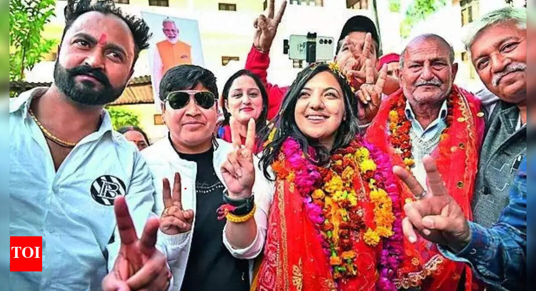 NEW DELHI: Eight assembly bypolls across the country held on Nov 11 bucked the one-way Bihar steamroller Friday, throwing up a mixed bag that offered Congress consolation in Rajasthan and Telangana while breaching J&K CM Omar Abdullah’s bailiwick Budgam. BJP and Congress bagged two seats each, PDP one, AAP one, JMM one, and Mizo National Front one in bypolls in J&K, Rajasthan, Telangana, Odisha, Jharkhand, Punjab and Mizoram. Overall, the governing parties in these states lost four of the eight seats.The most dramatic denouement unfolded in Budgam, where Aga Syed Muntazir of PDP won by 4,186 votes over Aga Syed Mehmood of Omar’s NC. In 2024, Omar defeated Muntazir by 18,485 votes but gave up Budgam to retain Ganderbal, the other seat he won.In Jammu, BJP’s Devyani Rana won by 24,647 votes Nagrota, retaining for her party the seat held by Devender Singh Rana, her father and ex-MLA who died within weeks of being elected last year. NC finished third.Rajasthan soothed the Bihar-battered Congress as its candidate Pramod Jain Bhaya won Anta, defeating the governing BJP’s Morpal Suman by over 15,000 votes. Previous BJP Anta MLA Kanwarlal Meena was jailed in May in a 2005 case, leading to his disqualification.Congress’s V Naveen Yadav clinched the prestigious Jubilee Hills bypoll in Hyderabad by over 24,000 votes. Triggered by previous BRS MLA Maganti Gopinath’s death, the bypoll fortifies CM Revanth Reddy’s position in Congress.In Punjab, governing AAP came up trumps in Tarn Taran with its candidate Harmeet Singh Sandhu defeating SAD’s Sukhwinder Kaur by over 12,000 votes.Odisha offered governing BJP a boost as it won Nuapada by over 83,000 votes. Victor Jay Dholakia is son of Rajendra Dholakia, the BJD MLA whose death necessitated the bypoll. Jharkhand saw JMM stamp its authority further as its debutant pick Somesh Chandra Soren won Ghatshila by 38,000 votes. Somesh is the son of Ramdas Soren, the previous JMM MLA who died in Aug.In Mizoram, MNF retained Dampa against the governing ZPM pick by 562 votes.End of ArticleFollow Us On Social MediaVideos‘Bihar’s New MY Formula Is Mahila & Youth’: PM Modi Targets RJD-Congress After NDA’s Landslide Win‘Too Big To Fail’: South African Envoy On Trump’s G20 Boycott, Says PM Modi’s Presence Crucial‘Misa-Priyanka Ko Dickey Mein…’: Yashwant Deshmukh’s Message to RJD–Cong After NDA’s Bihar WinAir India Bombing Returns To Spotlight, CSIS Warns Canada Of New Extremist Networks And Rising RisksSix Ways Nitish Kumar Proved ‘Tiger Abhi Zinda Hai’ As NDA Registers Big Win in Bihar Assembly Polls‘Full Stop to Many Questions’ Chirag Paswan Hails PM Modi, Nitish as NDA Soars Past 200 SeatsKerala Teenager Dies in Dubai After Rooftop Fall While Trying To Take Photos of Low-Flying PlanesPakistan’s Costly Lobbying Blitz Won Access To Trump As India Faced The Harshest Tariffs, Claims NYTChilling Terror Attack Masterplan: How Medical Professionals Built A 5-Step Nationwide Bombing PlotBihar Assembly Poll Results: NDA Touches 200-Seat Lead, Congress Intensifies SIR, Vote Chori Attacks123Photostories5 easy exercises for building strong legs5 trending white gown designs for a traditional Christian weddingRed flags men ignore: 7 physical signs that may indicate fertility issuesTyping too long? 3 exercises for stiff and painful handsShah Rukh Khan closes the year powerful and proudEgg white versus egg yolk: Which one is healthier for breakfast7 dhaba-style dal preparations to try at home5 unique attractions in America that will make you say “I can’t believe this is real”!From BF Karan Kundrra wanting to marry her right after Bigg Boss to her near-fatal injury on Khatron Ke Khiladi: Tejasswi Prakash talks about life, career and loveSlow down aging naturally: 6 scientifically proven foods that work123Hot PicksAlinagar Election ResultRaghopur Election ResultBihar Election Result 2025Gold rate todaySilver rate todayPublic Holidays NovemberBank Holidays NovemberTop TrendingLaMelo BallGiannis AntetokounmpoJoel EmbiidAidan HutchinsonNHL Trade RumorLatin GrammyDak PrescottBrazilian Bodybuilder Found DeadPercy HarvinStephen Curry