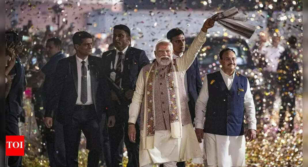 NEW DELHI: Leading BJP’s celebrations over the party’s impressive performance in Bihar, PM Narendra Modi on Friday said the state’s people have given a befitting reply to the “divisive M-Y (Muslim-Yadav)” with another ‘M-Y’ (Mahila-Youth), a constructive and positive combine, to thwart the return of “Jungle-Raj”.”This victory has given a new positive meaning to the ‘M-Y’, that is ‘Mahila and Youth’. Bihar has the highest youth population belonging to all castes and religions. Their wishes, aspirations and dreams have destroyed the communal ‘M-Y’ formula of ‘Jungle Raj’,” Modi said in his address to BJP workers in victory celebrations at the party headquarters here.‘Bihar’s New MY Formula Is Mahila & Youth’: PM Modi Targets RJD-Congress After NDA’s Landslide WinWaving a “gamcha” to greet BJP workers, Modi chanted ‘Chhathi Maiya ki Jai’ and also used the Bhojpuri lingo ‘garda uda diya’, meaning the people of Bihar, with this massive victory and their unshakable confidence, have taken the state by storm.Doubling down the attack on Congress, the PM coined a new term, ‘MMC’ for the opposition party, saying it has become “Muslim League Maoist Congress”, a remark reflecting concerns within Congress too as Sonia Gandhi, after the 2014 Lok Sabha poll loss, had attributed her party’s defeat for being identified as “pro-Muslim”. “Today’s Congress has become a Muslim League Maoist Congress (MMC), its entire agenda is run only on this,” Modi said.The PM said Congress is headed for another split as a large section of the party is unhappy with the “agenda” of “Namdaar” (Rahul Gandhi), and they are set to part ways. He said even Congress’s allies are beginning to understand that Congress is drowning everyone in its negative politics. “That is why, during the Bihar elections, I said that the ‘naamdar’ of Congress is practising to drown himself and others in the Bihar elections by taking a dip in the pond,” he said.Modi hailed the leadership of CM Nitish Kumar and the contribution of all NDA leaders, including Chirag Paswan, Jitan Ram Manjhi and Upendra Kushwaha.End of ArticleFollow Us On Social MediaVideosDeadly Explosion At Nowgam Station Exposes Scale Of 360 Kg Urban Terror Cache Seized From Faridabad‘Bihar’s New MY Formula Is Mahila & Youth’: PM Modi Targets RJD-Congress After NDA’s Landslide Win‘Too Big To Fail’: South African Envoy On Trump’s G20 Boycott, Says PM Modi’s Presence Crucial‘Misa-Priyanka Ko Dickey Mein…’: Yashwant Deshmukh’s Message to RJD–Cong After NDA’s Bihar WinAir India Bombing Returns To Spotlight, CSIS Warns Canada Of New Extremist Networks And Rising RisksSix Ways Nitish Kumar Proved ‘Tiger Abhi Zinda Hai’ As NDA Registers Big Win in Bihar Assembly Polls‘Full Stop to Many Questions’ Chirag Paswan Hails PM Modi, Nitish as NDA Soars Past 200 SeatsKerala Teenager Dies in Dubai After Rooftop Fall While Trying To Take Photos of Low-Flying PlanesPakistan’s Costly Lobbying Blitz Won Access To Trump As India Faced The Harshest Tariffs, Claims NYTChilling Terror Attack Masterplan: How Medical Professionals Built A 5-Step Nationwide Bombing Plot123PhotostoriesZero sugar, big damage? The bone health impact of diet soda5 easy exercises for building strong legs5 trending white gown designs for a traditional Christian weddingRed flags men ignore: 7 physical signs that may indicate fertility issuesTyping too long? 3 exercises for stiff and painful handsShah Rukh Khan closes the year powerful and proudEgg white versus egg yolk: Which one is healthier for breakfast7 dhaba-style dal preparations to try at home5 unique attractions in America that will make you say “I can’t believe this is real”!From BF Karan Kundrra wanting to marry her right after Bigg Boss to her near-fatal injury on Khatron Ke Khiladi: Tejasswi Prakash talks about life, career and love123Hot PicksAlinagar Election ResultRaghopur Election ResultBihar Election Result 2025Gold rate todaySilver rate todayPublic Holidays NovemberBank Holidays NovemberTop TrendingLaMelo BallGiannis AntetokounmpoJoel EmbiidAidan HutchinsonNHL Trade RumorLatin GrammyDak PrescottBrazilian Bodybuilder Found DeadPercy HarvinStephen Curry