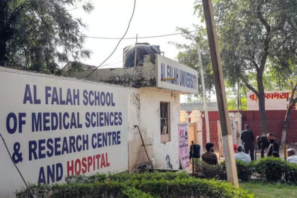 New Delhi: The crime branch of Delhi Police has filed two FIRs against Al-Falah University for alleged offences of cheating and forgery, and searched its premises in Delhi and Faridabad. Police have also issued a notice to the university seeking certain documents, sources said.Meanwhile, the special cell, which is probing a deeper conspiracy behind Monday’s car bomb blast near Red Fort, carried out raids and searches on premises linked to the university and doctors from there, besides six locations in Nuh. Six people, including two doctors and a cleric, have been detained.One of the doctors, picked up from Ahmadbas village in Haryana’s Mewat district, was asked if alleged bomber Dr Umar Un Nabi had met him before the blast. Umar’s location, while he was on his way from Ferozepur Jhirka to Delhi, came near this village, an officer said.The other doctor belongs to Pathankot and had worked at the university in 2020-21. “The doctor was in telephonic communication with staff posted at Al-Falah University. It is being examined whether he was in touch with Umar,” said an officer. The university-cum-hospital, located at Dhauj in Haryana’s Faridabad district, has been at the centre of the blast investigation following the arrest of its doctors. Umer worked at its hospital. The investigation has revealed that room no. 13 in building no. 17 of the university was used as a key hideout where the blast plan was hatched and explosive materials were gathered, said sources.The two FIRs, the crime branch said, were registered following complaints and actions initiated by University Grants Commission and National Assessment and Accreditation Council (NAAC). Both bodies have flagged serious irregularities at the university in their assessment and inquiry reports. On Thursday, NAAC also issued a show-cause notice to Al-Falah University for displaying false accreditation on its website. “The first FIR has been lodged for cheating while the second FIR pertains to the alleged false accreditation claims,” a senior officer said. The university website says it was established by the Haryana assembly under Haryana Private Universities Act. According to the NAAC notice: “Al-Falah University, which is neither accredited nor applied for accreditation by NAAC, has publicly displayed on its website that it is an endeavour of Al-Falah Charitable Trust, which has been running three colleges on the campus, namely Al-Falah School of Engineering and Technology (since 1997, Graded A by NAAC), Brown Hill College of Engineering and Technology (since 2008), and Al-Falah School of Education and Training, Graded A by NAAC.” It called the claims “absolutely false and akin to misleading the public, especially the parents, students and stakeholders”.About the AuthorAbhayAbhay is a Special Correspondent at The Times of India, Delhi, with extensive experience in investigative journalism. Since 2014, he has been covering crime and prisons, providing in-depth analysis and thought-provoking reports.Read MoreEnd of ArticleFollow Us On Social MediaVideos’MMC’: PM Modi Mocks Congress After NDA’s Bihar Win; Calls It ‘Muslim League Maoist’ Party‘Abandoned Tribals To Their Fate’: PM Modi Accuses Congress Of Neglecting Tribal CommunitiesCDS General Anil Chauhan Highlights Inter-Service Jointness And Integration In Op SindoorEAM Jaishankar, Russian FM Lavrov To Hold Talks In Moscow On Nov 17 Ahead Of Putin’s India TripAir Marshal AK Bharti Reveals Why India Ended Operation Sindoor After Achieving Its Core ObjectiveWTO DG Okonjo-Iweala Lauds India’s Trade Strategy, Calls For Multilateral LeadershipPakistan Rejects Taliban Narrative And Says Rising Terror From Afghan Soil Can No Longer Be IgnoredNDA Sweeps Bihar, Nitish Kumar Prepares for 10th CM Oath; A Look Back at ‘Sushasan Babu’s’ JourneyPiyush Goyal Says India Ready For WTO Leadership, Rejects Reform Agendas Pushed By Developed NationsJ&K Police Confirm 9 Killed in Nowgam Blast After Explosives Recovered From Faridabad Blows Up123Photostories5 must-have pieces for a winter capsule wardrobeMahesh Babu to Priyanka Chopra: 5 best celebrity looks of the day5 easy exercises for shoulder painreliefSmelling this fragrance can instantly improve focus and supercharge the brain, and no, it’s not coffee6 easy and science-backed snacks that fight colon cancerMold Toxicity: How to recognize its symptoms that appear like a common cold7 phrases parents can say instead of ‘No’ to kidsExclusive – Bigg Boss 19: Mridul Tiwari reacts to his eviction, calls Farrhana Bhatt ‘toxic’ and ‘evil’, and comments on Amaal Mallik’s image being ‘white-washed’Animal protein vs plant protein: Which is best for meeting the body’s nutritional needs?10 phrases parents should never tell a child123Hot PicksAlinagar Election ResultRaghopur Election ResultBihar Election Result 2025Gold rate todaySilver rate todayPublic Holidays NovemberBank Holidays NovemberTop TrendingCarey Price WifeArjun TendulkarTyreek HillsDubai Prince Sheikh Hamdan Net WorthZack RyderPat NarduzziJack DohertyWayne Gretzkys SonDak PrescottPercy Harvin