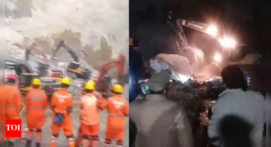 Stone quarry collapse in UP’s Sonbhadra: 1 dead, 8 feared trapped; rescue operations on