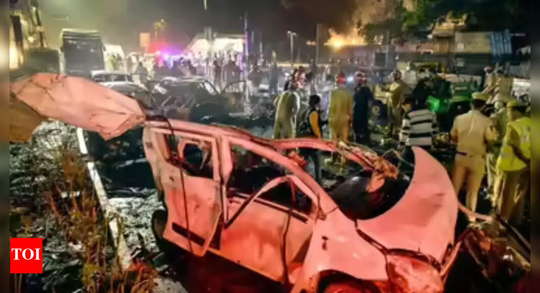NEW DELHI: The NIA has arrested a Kashmiri resident who had conspired with suicide bomber Umar Un Nabi to carry out the suicide blast at Red Fort last Monday.Amir Rashid Ali, a resident of Samboora, Pampore, in whose name the car involved in the attack was registered, was arrested in Delhi.”Amir had come to Delhi to facilitate the purchase of the car, which was eventually used as a vehicle-borne improvised explosive device (IED) to trigger the blast,” the NIA said.The NIA also confirmed on Sunday that it had forensically established the identity of the deceased driver of the vehicle-borne IED as Umar Un Nabi, a resident of Pulwama district who worked as an assistant professor in general medicine department in Al Falah University at Faridabad.The anti-terror agency has also seized another vehicle belonging to Nabi, it said. The vehicle is being examined for evidence in the case.The NIA has so far examined 73 witnesses, including those injured in the blast that rocked the national capital on Nov 10. “Working in close coordination with Delhi police, J&K police, Haryana police, UP police and various sister agencies, NIA is continuing its investigation across states. It is pursuing multiple leads to unearth the larger conspiracy behind the bombing and identify others involved in the case,” NIA said in a statement.Meanwhile, three cartridges were recovered from the Red Fort blast spot-two live and one empty-all of 9mm calibre. Cops are probing how the three cartridges were recovered from the blast site. These cartridges are prohibited for civilian use, police said.While scanning the modules’ online communications, the investigators have also stumbled upon chats intended to brainwash other youths, including women. About the AuthorRaj Shekhar JhaRaj Shekhar Jha is a journalist for the Times of India with over a decade of experience in reporting on national security, terrorism, crime and prisons.End of ArticleFollow Us On Social MediaVideosNIA Arrests Alleged Aide Of ‘Suicide Bomber’ Umar Nabi In Delhi Terror AttackEAM Jaishankar Meets Qatar’s Top Leadership In Doha, Reaffirms Commitment To Stronger TiesSGPC Mulls Banning Lone Women In Pilgrim Jathas After ‘Missing’ Punjab Woman Marries Pakistani ManRSS-Linked Youth Shot Dead In Punjab’s Firozpur, Probe UnderwayKerala: RSS Worker Dies By Suicide After BJP Denies Local Body Poll Ticket In Thiruvananthapuram1 Dead, Several Feared Trapped As Portion Of Stone Mine Collapses In UP’s Sonbhadra; Rescue Ops On”I have no family…” Rohini Acharya Cuts Ties With Lalu Clan, Exits Politics Post-RJD DefeatRK Singh Slams Bihar BJP Suspension, Says He Only Opposed Tickets to Criminal Candidates‘Premature to Speculate’: Tharoor Hits Back at Farooq Abdullah Over Operation Sindoor Remarks‘Nitish Still X-Factor’ Pavan Verma Decodes Why Jan Suraaj Couldn’t Break Through in Bihar Polls123PhotostoriesHair growth to bone health: 5 benefits of adding garden cress seeds to your dietTrending maang tikka designs brides must explore this wedding season5 natural foods that help gain weight fast10 psychological behaviours that reveal a person’s real intentionsThyroid cancer on the rise in US: 5 symptoms women should know5 home exercises for Parkinson’s diseaseJournaling for beginners: 5 simple ways to start your de-stress journey5 ways to deepen connection without sending long emotional texts7 Cs of a champion mindset to drive success7-day infused water challenge that will reduce blood sugar levels123Hot PicksAlinagar Election ResultRaghopur Election ResultBihar Election Result 2025Gold rate todaySilver rate todayPublic Holidays NovemberBank Holidays NovemberTop TrendingKayla NicoleArjun TendulkarJames Harden girlfriendDubai Prince Sheikh Hamdan Net WorthRCB IPL RetentionBengaluru Techie Shoes MissingUS VisaIslam makhachev net worthDelhi BlastCharlie Mcavoy Injury