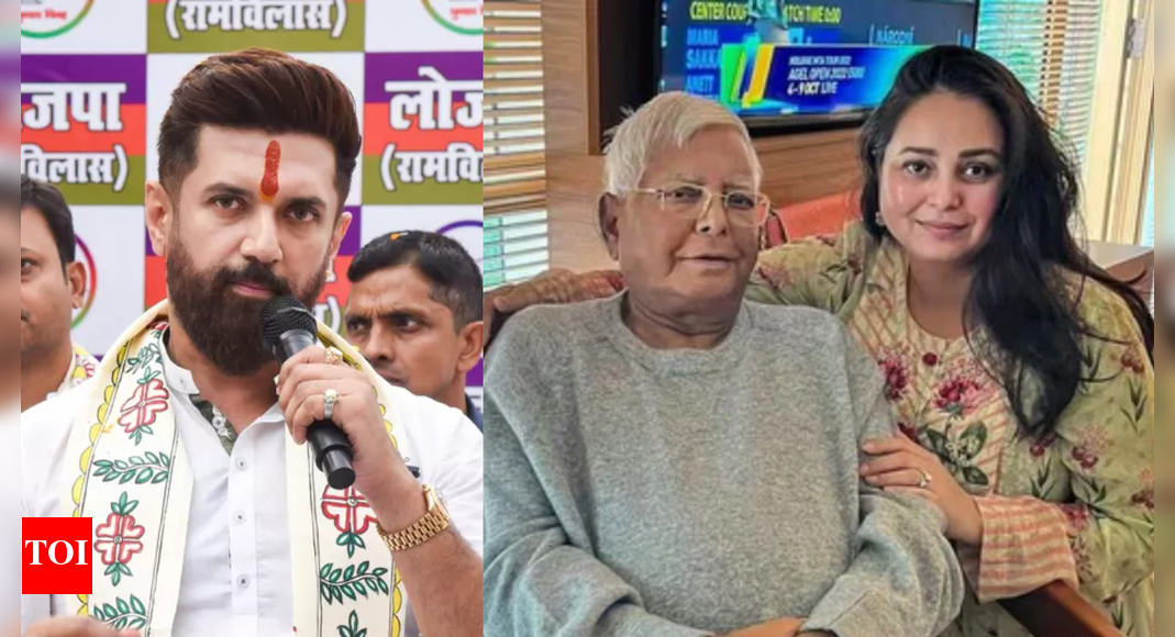 RJD leader Rohini Acharya announced her exit from politics, citing family humiliation and abuse, including an alleged threat of physical violence from her brother Tejashwi Yadav. Lok Janshakti Party’s Chirag Paswan expressed sympathy, relating to her personal crisis. This public fallout follows the RJD’s significant electoral defeat. (Image credits: IANS) NEW DELHI: RJD leader Rohini Acharya’s announcement that she is quitting politics, along with emotional allegations of humiliation and abuse by her own family, drew sympathy from Lok Janshakti Party (Ram Vilas) chief Chirag Paswan, who referenced his own experiences with personal crises while responding to the matter.On Saturday, Rohini declared that she was separating from both her family and the Rashtriya Janata Dal (RJD). A day later, she escalated her allegations, accusing her brother Tejashwi Yadav of humiliating and abusing her, claiming that the situation deteriorated to the point where “a slipper was raised to hit her.”Also read | Lalu pari-war: After Rohini, 3 more daughters walk out of Patna homeIn a post on X, she wrote, “Yesterday, a daughter, a sister, a married woman, a mother was humiliated, abuses were hurled, shoes were raised to kill her… I didn’t compromise on my self-respect, didn’t give up on truth… just because of this, I had to face insults. Yesterday, a daughter left her crying parents and siblings due to helplessness… she was forced to leave her parental home… she was made an orphan… I pray that none of you ever have to walk my path, and no house should have a daughter-sister like Rohini.”Speaking to reporters Sunday, Chirag Paswan said, “I will not make any comments on this because I can understand the mental status when a family goes through such a difficult situation. I have also been through this.”Paswan added that political differences have never affected his personal warmth toward Lalu Prasad Yadav’s children. “We might have had political differences but I have always considered Lalu ji’s family my own. Be it Tejashwi, Tej, Misa or Rohini, I have considered them my siblings,” he said, as quoted by ANI. “I pray that this family dispute is resolved at the earliest. If there is unity in the family, a person can fight tough situations outside. The family must be going through a tough situation,” he added.Rohini’s public fallout comes on the heels of the RJD’s dramatic electoral collapse, with the Tejashwi-led party winning just 25 of 143 seats- a loss of more than 100 seats.Also read | ‘Will bury those who attack family’: Tej Pratap says insult to Rohini ‘unbearable’Her brother Tej Pratap Yadav, who himself was expelled from both the Yadav family and the RJD a few months earlier, also reacted to the developments, warning those he called “traitors” and issuing an emotional appeal to his father, Lalu Prasad Yadav.About the AuthorTOI News DeskThe TOI News Desk comprises a dedicated and tireless team of journalists who operate around the clock to deliver the most current and comprehensive news and updates to the readers of The Times of India worldwide. With an unwavering commitment to excellence in journalism, our team is at the forefront of gathering, verifying, and presenting breaking news, in-depth analysis, and insightful reports on a wide range of topics. The TOI News Desk is your trusted source for staying informed and connected to the ever-evolving global landscape, ensuring that our readers are equipped with the latest developments that matter most.”Read MoreEnd of ArticleFollow Us On Social MediaVideosNIA Arrests Alleged Aide Of ‘Suicide Bomber’ Umar Nabi In Delhi Terror AttackEAM Jaishankar Meets Qatar’s Top Leadership In Doha, Reaffirms Commitment To Stronger TiesSGPC Mulls Banning Lone Women In Pilgrim Jathas After ‘Missing’ Punjab Woman Marries Pakistani ManRSS-Linked Youth Shot Dead In Punjab’s Firozpur, Probe UnderwayKerala: RSS Worker Dies By Suicide After BJP Denies Local Body Poll Ticket In Thiruvananthapuram1 Dead, Several Feared Trapped As Portion Of Stone Mine Collapses In UP’s Sonbhadra; Rescue Ops On”I have no family…” Rohini Acharya Cuts Ties With Lalu Clan, Exits Politics Post-RJD DefeatRK Singh Slams Bihar BJP Suspension, Says He Only Opposed Tickets to Criminal Candidates‘Premature to Speculate’: Tharoor Hits Back at Farooq Abdullah Over Operation Sindoor Remarks‘Nitish Still X-Factor’ Pavan Verma Decodes Why Jan Suraaj Couldn’t Break Through in Bihar Polls123PhotostoriesHair growth to bone health: 5 benefits of adding garden cress seeds to your dietTrending maang tikka designs brides must explore this wedding season5 natural foods that help gain weight fast10 psychological behaviours that reveal a person’s real intentionsThyroid cancer on the rise in US: 5 symptoms women should know5 home exercises for Parkinson’s diseaseJournaling for beginners: 5 simple ways to start your de-stress journey5 ways to deepen connection without sending long emotional texts7 Cs of a champion mindset to drive success7-day infused water challenge that will reduce blood sugar levels123Hot PicksAlinagar Election ResultRaghopur Election ResultBihar Election Result 2025Gold rate todaySilver rate todayPublic Holidays NovemberBank Holidays NovemberTop TrendingKayla NicoleArjun TendulkarJames Harden girlfriendDubai Prince Sheikh Hamdan Net WorthRCB IPL RetentionBengaluru Techie Shoes MissingUS VisaIslam makhachev net worthDelhi BlastCharlie Mcavoy Injury