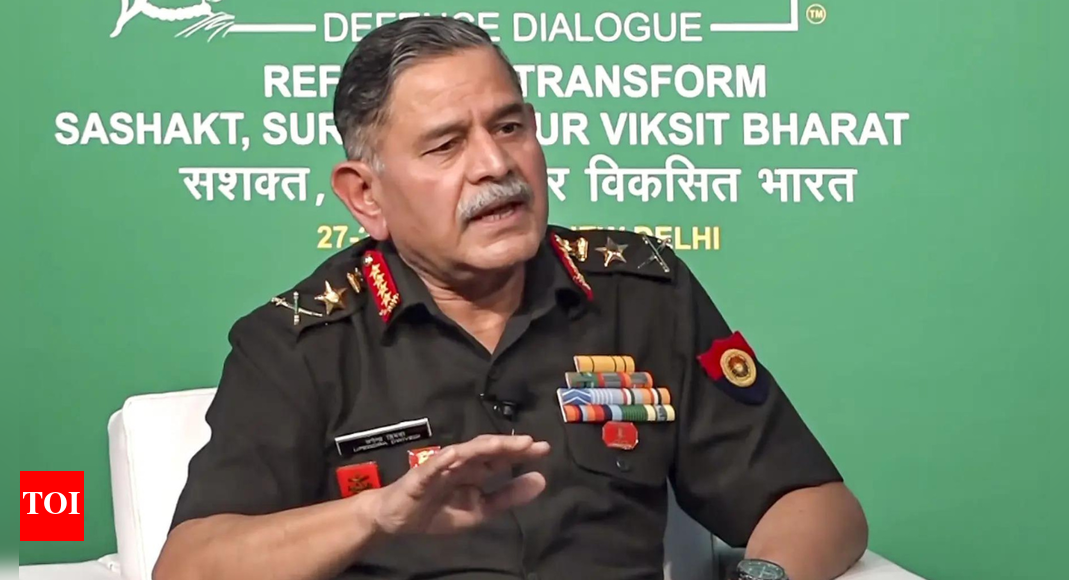 Army chief has issued a stern warning to Pakistan and terror groups, stating that the recent Operation Sindoor was merely a preview of India’s capabilities. He emphasized that India will retaliate against both terrorists and their state sponsors, asserting that the nation is prepared for future challenges and will not be intimidated. Army chief Upendra Dwivedi (PTI photo) NEW DELHI: Army chief General Upendra Dwivedi on Monday delivered a strong message to Pakistan and terror outfits operating from its soil, declaring that India’s recent counterterror offensive, Operation Sindoor, was “just a trailer” and that the country is fully prepared for future challenges.His clear warning to Pakistan comes days after a car blast in the vicinity of historical Red Fort in New Delhi.India Sends Strong Warning To Pakistan As Army Chief Says The Real Movie Begins After Op SindoorAddressing the Chanakya Defence Dialogue, the Army chief said India would deal equally with terrorists and those backing them. “When a country encourages state-sponsored terrorism, it becomes a matter of concern for India. India talks about progress. If someone creates obstacles in our course, then we will have to take some action against them.””When we talk about the new normal, we have said that talks and terror can’t go together. All we are asking is to adopt a peaceful process, which we will cooperate with. Until then, we will treat terrorists and their sponsors alike. We will respond to those who encourage terrorists. Today, India is so accomplished that it is not scared of any blackmail attempts,” he said.Speaking about Operation Sindoor, he added, “Operation Sindoor was just a trailer which ended in 88 hours. We are prepared for any circumstances in future. If Pakistan gives a chance, we will teach it how to behave responsibly with a neighbouring nation…” The Army chief further noted that modern conflict requires coordination across several platforms, saying, “In today’s time, battles are multi-domain. We cannot say how long it will last. We have to ensure we have supplies to last long.”Tensions between India and Pakistan escalated after the Pakistan-backed Pahalgam terror attack on April 22, which claimed 26 lives in Anantnag district, Jammu and Kashmir. India later launched Operation Sindoor on May 7, destroying multiple terror hubs and air bases across Pakistan and Pakistan-occupied Kashmir.The standoff eased only after Pakistan’s Director General of Military Operations initiated talks for a peace agreement. However, India has maintained that the operation is in a paused state, not fully terminated, with Prime Minister Narendra Modi having warned that any future “act of terror” would be treated as an “act of war.”About the AuthorTOI News DeskThe TOI News Desk comprises a dedicated and tireless team of journalists who operate around the clock to deliver the most current and comprehensive news and updates to the readers of The Times of India worldwide. With an unwavering commitment to excellence in journalism, our team is at the forefront of gathering, verifying, and presenting breaking news, in-depth analysis, and insightful reports on a wide range of topics. The TOI News Desk is your trusted source for staying informed and connected to the ever-evolving global landscape, ensuring that our readers are equipped with the latest developments that matter most.”Read MoreEnd of ArticleFollow Us On Social MediaVideosIndia Sends Strong Warning To Pakistan As Army Chief Says The Real Movie Begins After Op SindoorBangladesh On Edge: Ex-PM Sheikh Hasina Rejects Evidence, Son Issues Threat Before Tribunal VerdictOver 40 Indians From Hyderabad Travelling From Mecca To Medina Feared Killed in Saudi Bus CrashBangladesh Braces For Sheikh Hasina Judgment Amid Crude Bomb Attacks And Emergency Security MeasuresDonald Trump Signals Harsh Sanctions On Russia’s Trading Partners With India On List For Oil Trade“We Need India”: Moniruzzaman Urges Closer Ties, Demands Transparent 2026 Bangladesh ElectionsNIA Arrests Alleged Aide Of ‘Suicide Bomber’ Umar Nabi In Delhi Terror AttackEAM Jaishankar Meets Qatar’s Top Leadership In Doha, Reaffirms Commitment To Stronger TiesSGPC Mulls Banning Lone Women In Pilgrim Jathas After ‘Missing’ Punjab Woman Marries Pakistani ManRSS-Linked Youth Shot Dead In Punjab’s Firozpur, Probe Underway123PhotostoriesTop 5 modern yet meaningful baby names you must consider in 2025Kolkata’s Salt Lake Begins Massive Water Tank Revamp as Residents Brace for ChangeFrom Kareena–Malaika to Ananya–Shanaya: Inside Bollywood’s most heartwarming BFF bondsPancreatic cancer: The cancer that whispers until it’s too late, doctor reveals early red flagsAditya Roy Kapur birthday special: Dapper moments of ‘The Night Manager’ star10 proven ways to slow brain agingAaradhya Bachchan birthday special: Best social media moments with Abhishek Bachchan and Aishwarya Rai5 signs of constipation seen in kids (and what you can do to prevent it)Fashion lessons from Jonathan Bailey that aren’t about clothesThe 3-minute nightly ritual that rewires your manifesting power123Hot PicksDelhi AQI TodaySheikh Hasina VerdictBihar Government FormationGold rate todaySilver rate todayPublic Holidays NovemberBank Holidays NovemberTop TrendingKayla NicoleAaron Rodgers InjuryShedeur SandersDubai Prince Sheikh Hamdan Net WorthRohini AcharyaDraymond GreenLebron JamesPaige GrecoZelina VegaCharlie Mcavoy Injury