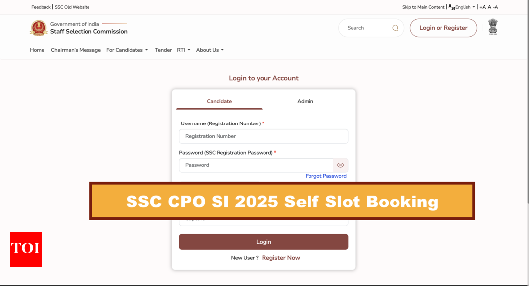 SSC CPO recruitment 2025 self slot booking for Sub Inspector posts open at ssc.gov.in: Here is how to submit choices