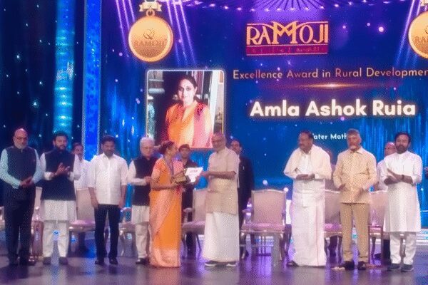 Amla Ashok Ruia  honoured with ‘Excellence in Rural Development’ award  NEW DELHI: Amla Ashok Ruia, popularly known as the “Water Mother,” was honoured with “Excellence in Rural Development” award at the inaugural Ramoji Excellence Awards 2025 held at Ramoji Film City in Hyderabad.Her recognition stood out as a tribute to her transformative work in rural empowerment and sustainable community development, making her one of the evening’s most celebrated awardees.Vice-President C P Radhakrishnan presented the award to Amla Ashok Ruia in the presence of Telangana chief minister A Revanth Reddy, Andhra Pradesh chief minister N Chandrababu Naidu and governor of Telangana Jishnu Dev Varma, among others.Ruia, through her Aakar Charitable Trust, has restored livelihoods, water security and hope across rural India. She has transformed drought-prone villages through innovative water-harvesting initiatives.The Ramoji Excellence Awards, instituted in memory of Sri Ramoji Rao garu, has been launched to honour individuals who embody the values of service, discipline, and nation-building and whose contributions strengthen the nation’s moral and intellectual foundations. The inaugural ceremony acknowledged seven distinguished personalities across diverse fields.In his keynote address, Vice-President Radhakrishnan said, “Sri Ramoji Rao garu was a visionary who transformed ideas into institutions and dreams into enduring realities. He was not only a pioneer in media and communication but a true nation-builder. His commitment to truth, ethics, and excellence continues to inspire generations across the entire nation.”Alongside Ruia, eminent personalities such as Jaideep Hardikar (Excellence in Journalism), Shri Srikanth Bolla (Youth Icon Award), Pallabi Ghosh (Women Achiever Award), and Prof Madhavi Latha Gali (Excellence in Science & Technology) were also honoured.End of ArticleFollow Us On Social MediaVideosPak Army Chief Asim Munir Vows ‘Strong Response’, Army Chief Dwivedi Warns Op Sindoor Was A TrailerPM Modi Condoles Families as 45 Indians Feared Dead in Saudi Bus CrashOusted Bangladesh PM Hasina Calls ICT’s Death Sentence ‘Rigged’, Says It Denied Fair Trial RightsFrench Consulate Staffer Molested In Bandra As Mumbai Police Launch Rapid Hunt To Track The SuspectAfter 5th August 2019…’ Army Chief Counters Mehbooba’s Charge Against Centre Over J&K SituationChennai Gripped By Panic As Bomb Threats Target MK Stalin, Ajith Kumar, Top Tamil Nadu Personalities’Snow Must Melt’: Army Chief Dwivedi Details How India China Relations Shifted After 2024 TalksIndia Sends Strong Warning To Pakistan As Army Chief Says The Real Movie Begins After Op SindoorBangladesh On Edge: Ex-PM Sheikh Hasina Rejects Evidence, Son Issues Threat Before Tribunal VerdictOver 40 Indians From Hyderabad Travelling From Mecca To Medina Feared Killed in Saudi Bus Crash123PhotostoriesBharti Singh gets emotional as she gets a surprise baby shower from Laughter Chefs team; friends Krushna Abhishek, Tejasswi Prakash, Jannat Zubair and others attend the bash8 easy exercises to increase your child’s height10 cities in the US where rent is below ,0005 quiet habits of partners who deeply trust each other9 street foods to enjoy in Amritsar during winterHow to grow karela (bitter gourd) from seeds at home in your balcony7 foods that kids love but they slowly damage their teethHow rejected roles in ‘Munna Bhai MBBS’, ‘DDLJ’ and ‘Barfi’ made Sanjay Dutt, Shah Rukh Khan and Deepika Padukone unforgettable2025 Tata Sierra: Design, features, specs explained in imagesInside Bhopal’s 600-acre Ijtema: 7 lakh devotees, 300 nikahs, 240 food stalls123Hot PicksDelhi AQI TodaySheikh Hasina VerdictBihar Government FormationGold rate todaySilver rate todayPublic Holidays NovemberBank Holidays NovemberTop TrendingKayla NicoleAaron Rodgers InjuryShedeur SandersDubai Prince Sheikh Hamdan Net WorthRohini AcharyaDraymond GreenLebron JamesPaige GrecoZelina VegaCharlie Mcavoy Injury