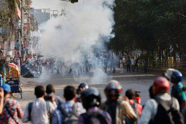 Sheikh Hasina verdict: Protesters try to destroy Mujibur Rahman’s house; forces use batons, tear gas – video