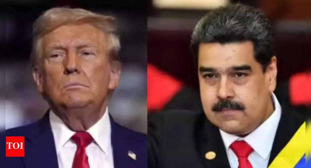 US president Trump expressed willingness to speak with Venezuela’s Nicolas Maduro amidst a US military buildup in the Caribbean. He also indicated openness to US strikes within Mexico to combat drug trafficking, a move he believes would save lives. Maduro, in turn, stated readiness for direct talks with any US representative interested in engaging with Venezuela. Trump, Maduro (File photos) US president Donald Trump on Monday (local time) said he is willing to speak to Venezuela’s Nicolas Maduro, even as a US military build-up in the region has raised tensions. He also said he would be “ok” with US strikes inside Mexico. Trump has sharply increased the number of US forces in the Caribbean to target what he calls drug traffickers operating from countries such as Venezuela and Mexico. Speaking to reporters in the Oval office, Trump said, “At a certain period of time, I’ll be talking to him,” when asked if he would speak to Maduro. Asked if he would approve US strikes in Mexico, Trump said, “It’s ok with me. Whatever we have to do to stop drugs.” He added that he had not said he would do it, but “I’d be proud to do it,” claiming it would save lives.Also read: MAGA mutiny forces Trump turnaround on Epstein files Later, on his weekly TV show, Maduro said he was ready to talk “face to face” with anyone in the United States “who wants to talk to Venezuela.” Venezuela has accused the United States of trying to push for regime change with its military build-up, which includes an aircraft carrier group, warships, and stealth jets. Washington, meanwhile, accuses Maduro of running a “terrorist” drug cartel, a charge he rejects. Since September, US forces have carried out air strikes on boats in international waters, killing at least 83 people accused of transporting drugs, based on an AFP count of publicly released figuresUS marines are conducting military exercises in Trinidad and Tobago. This is the second round of such drills in less than a month. The small island nation lies only about 10 kilometres from Venezuela’s coast.But Trinidad and Tobago’s prime minister Kamla Persad-Bissessar, said the country would not allow its territory to be used for any attack on Venezuela and that the United States had never asked for such access.About the AuthorTOI World DeskAt TOI World Desk, our dedicated team of seasoned journalists and passionate writers tirelessly sifts through the vast tapestry of global events to bring you the latest news and diverse perspectives round the clock. With an unwavering commitment to accuracy, depth, and timeliness, we strive to keep you informed about the ever-evolving world, delivering a nuanced understanding of international affairs to our readers. Join us on a journey across continents as we unravel the stories that shape our interconnected world.Read MoreEnd of ArticleFollow Us On Social MediaVideosJaishankar, Russian FM Lavrov Hold Key Talks in Moscow Ahead of Putin’s India Visit ‘In 3 Weeks’India Doubles Down On Russian Oil Imports Despite U.S. Sanctions HeatBangladesh Seeks Hasina’s Return As India Notes ICT Tribunal Verdict, Calls For Peace And Stability’This Generation Can Bring Viksit Bharat Before 2047’: Army Chief Dwivedi’s Message To Gen ZHasina Verdict Sparks Outrage as Ex-Indian Envoy Questions Evidence and Awami League Cries Black DayPak Army Chief Asim Munir Vows ‘Strong Response’, Army Chief Dwivedi Warns Op Sindoor Was A TrailerPM Modi Condoles Families as 45 Indians Feared Dead in Saudi Bus CrashOusted Bangladesh PM Hasina Calls ICT’s Death Sentence ‘Rigged’, Says It Denied Fair Trial RightsFrench Consulate Staffer Molested In Bandra As Mumbai Police Launch Rapid Hunt To Track The SuspectAfter 5th August 2019…’ Army Chief Counters Mehbooba’s Charge Against Centre Over J&K Situation123Photostories10 quotes to say to your kids daily5 lakeside hotels to stay at during winters in and around NainitalPrajakta Koli, Kusha Kapila to Bassi: How these YouTubers turned online fame into full-fledged Bollywood careers7 spiritual places to visit with your kids5 most swiftly moving snakes in the worldNight owls vs early birds: Who performs better according to science8 simple and effective stretches to help relieve lower back painAllen Solly to Peter England: Popular fashion brands you didn’t know were actually IndianSecond innings as Bollywood favourites return and shine all over againKarisma Kapoor’s grace, talent and magnetic screen presence continue to define timeless Bollywood beauty for every generation123Hot PicksDelhi AQI TodaySheikh Hasina VerdictBihar Government FormationGold rate todaySilver rate todayPublic Holidays NovemberBank Holidays NovemberTop TrendingDak Prescott FianceShaquille O’NealCeeDee LambDenver Nuggets vs chicago bullsKike HernndezDetroit Tigers WifeAuston MatthewsGiannis AntetokounmpoZion WilliamsonWho is Ella Hakkinen