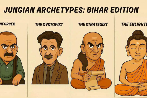 Four Jungian archetypes explain why Bihar voted the way it did.   A lot of words have been written so far about why Bihar voted the way it did. Pro-regime commentators claim it’s a vindication of the current establishment’s popularity while the opposition sees the result as proof of electoral fraud or manufacturing consent by hijacking the mandate. Philistines – news channels call them psephologists – would have you believe that in Bihar people don’t cast their vote, they vote their caste, but that’s extremely reductionist thinking. The answer, as always, is deeper, and in this case the key to understanding the Bihar elections is to understand it through four quintessentially Bihari icons and their Jungian archetypes:Sardar Khan (The Enforcer)George Orwell (The Dystopian)Chanakya (The Strategist)Buddha (The Enlightened One)PM Modi Reveals Why NDA Swept Bihar, Says Emotional Mode And 24×7 Development Win Elections In IndiaTogether, the four explain everything: how and why Bihar voted, the people complaining about the mandate, the strategist’s tryst with reality, and those that simply are beyond caring and have reached Nirvana (the state, not the 90s grunge band).First off, we have the Enforcer AKA Sardar Khan, the protagonist brought to life by Manoj Bajpayee in Anurag Kashyap’s magnum opus, who has only one goal in life: badla (revenge). There was a time a decade ago when almost every electoral vote was for badlav, but having tried badlav in 2014, the electorate seems to be largely happy with the status quo.In Jungian terms, the Enforcer is the Shadow Animus, the primal instinct of confrontation, vengeance, rupture and settling scores, which in this case appears to be not to return Bihar to a state of anarchy.To top it up, it was the Anima in revolt, the female voters who decided to prioritise safety and stability over tribal loyalties. There was a pre-election school of thought that many Gen Z voters wouldn’t mind voting for the MGB simply because they had forgotten or memory-holed the 90s but to borrow a phrase from George RR Martin: the North remembers.The second set to explain the post-result disenfranchisement is the Dystopist, inspired by Motihari-born lad George Orwell whose place of birth certainly influenced his lifelong desire to write bleak novels detailing fascism. From the disgruntled prince who was promised but can never deliver, to German YouTubers, to the brown-in-name-only (BINO) correspondents who cannot fathom what’s happening outside Khan Market, everyone is aghast at the result because the sanima (cinema in Ramadhir-speak) inside their head isn’t playing out in reality.This archetype is the classic Wounded Superego which has a fundamental problem because it cannot fathom that people do not buy the same narrative as theirs, or that life under the Rand-Marx utopia of previous regimes wasn’t the social justice that was promised. Ergo, the Bihar election result is proof of institutional collapse, the state machinery being compromised, the electorate being hypnotised, and the fact that only their personal heartbreak is authentic.The third set here is the Strategist, modelled after another legend from Magadha (Chanakya). The strategist in question learnt the hard way that there’s a fundamental difference between giving gyan to the man (or woman) in the arena and being the man in the arena.In Jungian terms, this was the Inflated Ego, the outward identity so carefully crafted (the master strategist, the election whisperer) that one begins to believe one’s own self-deception.And finally, we have the indifferent, the large swathes which have decided that no matter what happens things won’t change. After all, the regime has been in power for 20 years, and yet Biharis – white and blue collar – still have to go to other states to earn a living. Or maybe it has something to do with the state of ennui. Which brings us to the fourth archetype, named after the prince who went to the state and suddenly decided that life was simply not worth living. They are, in Jungian terms, the Transcendent Self, the archetype that rises above conflict not out of apathy but out of clarity. He has outgrown the need to win or lose, to paint saints or villains or understand mandates and narratives. He is like Sisyphus, content to push a boulder up a hill, knowing fully well that the universe will unfold as it should without any need to weigh in on it.And together, the four of them explain everything there is to know about Bihar: the voters, the opposition, the strategist who failed, and naysayers who shall not be moved. Ergo, we have the voters who hope that tomorrow will be different, the deniers who cannot comprehend why their reality isn’t playing out, the strategist who learned that strategizing is like being a management consultant, and finally the Sisyphus stans who know nothing will change. And before one asks: Is this all just happening inside my head? Of course it is, but to quote Dumbledore, that doesn’t mean it’s not real.About the AuthorNirmalya DuttaNirmalya Dutta is an editorial consultant with The Times of India. He covers world news, pop culture, and philosophical memes. He writes the column Random Musings and The Weekly Vine, a newsletter that blends news, culture, and humour with a touch of chaos. He is also the co-creator of Meow Times, a satirical cartoon strip about the absurdities of corporate life. His political, moral, and economic views drift somewhere between woke-Leninist, Rand-Marxist, and Keynesian-Friedmanite, though he isn’t entirely sure what any of those terms mean.Read MoreEnd of ArticleFollow Us On Social MediaVideosIran Halts Visa Waiver For Indians Amid Criminal Exploitation And MEA Safety Warning AlertsAfter Delhi Blast, Jaishankar Tells SCO Nations India Has Right To Defend Its People Against TerrorPiyush Goyal Calls India A Stability Anchor Amid Global Flux And Says The Coming 2 Years Are Pivotal‘We Made No Crime’ Prashant Kishor Admits Failure, Takes Full Responsibility for Bihar VerdictSheikh Hasina’s Close Aide Raises Terror Flag: Pak-based Terror Groups Being Welcomed in BangladeshMecca–Medina Tragedy: 45 Killed as Azharuddin Rushes to Assist Telangana FamiliesED Cracks Down On ‘White-Collar Terror Module’, Conducts 25 Raids Linked To Al-Falah UniversityUN Rejects ICT Verdict on Sheikh Hasina’s Death Penalty, But Backs Justice For Bangladesh VictimsPM Modi Reveals Why NDA Swept Bihar, Says Emotional Mode And 24×7 Development Win Elections In IndiaCalm And Radical: Dr Umar’s Pre-Blast Video Exposes Educated New Face Of Terror Behind Delhi Attack123PhotostoriesGerman Shepherd: 7 reasons why this dog breed is good for childrenRani Mukerji, Anushka Sharma to Vikrant Massey: Bollywood stars who are loving parents but keep their kids completely out of the spotlight10 foods that are an essential part of wedding traditionsWhy Delhi’s 500-km road repair mission could be a turning point in pollution control10 animals whose names start with the letter P!Nayanthara’s ultimate comeback: 5 times ‘Lady Superstar’ proved critics wrongMassive Infosys IT campus rising in Noida—how this project could transform city’s futureKidney stones: Doctor shares 5 facts one should know before the pain strikesAfter years of protests, why Bengaluru’s Panathur–Balagere road fix still leaves commuters frustratedWant longer-looking legs? Try these Dua Lipa–inspired fashion moves123Hot PicksDelhi AQI TodaySheikh Hasina VerdictBihar Government FormationGold rate todaySilver rate todayPublic Holidays NovemberBank Holidays NovemberTop TrendingDak Prescott FianceBomb Threat TodayCeeDee LambDenver Nuggets vs chicago bullsKike HernndezDetroit Tigers WifeAuston MatthewsGiannis AntetokounmpoWWE Survivor SeriesWho is Ella Hakkinen