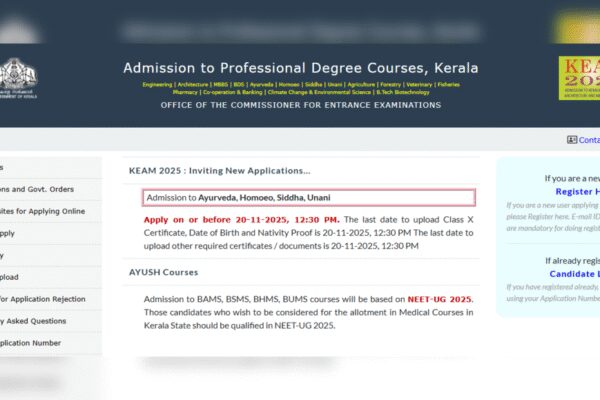 Kerala AYUSH NEET UG counselling 2025: Registration window for stray vacancy round 2 reopens at cee.kerala.gov.in; direct link to apply here