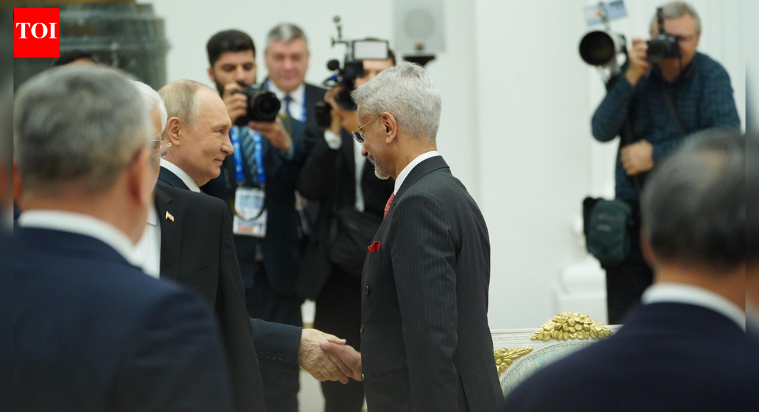 Minister Jaishankar meets Russia’s Putin in Moscow   NEW DELHI: External affairs minister S Jaishankar met Russian President Vladimir Putin on Tuesday during a meeting of heads of SCO delegationsThe meeting comes a day after Jaishankar called on his counterpart Sergeoy Lavrov in Moscow.”Called on President Putin along with other Heads of SCO Delegations this afternoon,” Jaishankar posted on X.Meanwhile, in New Delhi, Putin’s top aide and Chairman of the Maritime Board of Russia, Nikolai Patrushev called on Prime Minister Narendra Modi on Tuesday to discuss various issues of bilateral cooperation.Patrushev also discussed preparations underway for the India-Russia Summit which is scheduled for early December during Putin’s much-awaited visit to India.In a statement shared on Telegram, the Russian Embassy in India stated, “On November 18, in New Delhi, Aide to the President of Russia and Chairman of the Maritime Board of Russia Nikolai Patrushev was received by Prime Minister of India Narendra Modi. The parties discussed various issues of Russian-Indian cooperation, particularly in the maritime sector. The two sides emphasized their mutual interest in deepening interaction between Russia and India to strengthen their maritime capabilities. Preparations for the Russia-India Summit, scheduled for early December, were also touched upon.”Putin is expected to visit India in December for 23rd India-Russia Annual Summit. He last visited India in December 2021 to attend the 21st edition of the meeting.On Monday, Jaishankar met Lavrov to discuss aspects of the bilateral and international agenda, with focus on preparations for the annual India-Russia Summit which will take place on the 25th anniversary of the signing of the Declaration on Strategic Partnership between the two nations.”The foreign ministers reaffirmed Russia and India’s commitment to building a just, multipolar world order and ensuring global security. They agreed to continue coordinating their approaches to cooperation between Russia and India in key multilateral formats— the UN , SCO, BRICS, and the G20,” read a statement issued by the Russian Foreign Ministry.Last month, PM Modi spoke to Putin over phone to review progress in the bilateral agenda. During the conversation, PM Modi also conveyed birthday greetings to Putin and reaffirmed India’s commitment to strengthening strategic cooperation.He also said he looked forward to welcoming the Russian leader to India in December for the 23rd India–Russia Annual Summit.The two leaders also met in September on the sidelines of the SCO Summit in Tianjin, where they discussed regional and global developments, including the situation in Ukraine, and reiterated support for deepening bilateral ties.About the AuthorTOI News DeskThe TOI News Desk comprises a dedicated and tireless team of journalists who operate around the clock to deliver the most current and comprehensive news and updates to the readers of The Times of India worldwide. With an unwavering commitment to excellence in journalism, our team is at the forefront of gathering, verifying, and presenting breaking news, in-depth analysis, and insightful reports on a wide range of topics. The TOI News Desk is your trusted source for staying informed and connected to the ever-evolving global landscape, ensuring that our readers are equipped with the latest developments that matter most.”Read MoreEnd of ArticleFollow Us On Social MediaVideos’Some Last-Mile Issues…’: Piyush Goyal Remarks On Trade Pact With EU And US, India’s Export GrowthThe Ghost Of Bastar Falls: What Madvi Hidma’s Death Means For India’s War Against Maoist InsurgencyBathani Tola: 30 years on, justice still elusive for Bihar’s worst caste massacreShashi Tharoor Praises PM Modi Again, Sparks Fresh Congress Rift After Attending Goenka Lecture’I Did Not Say…’: Prashant Kishor Takes U-Turn On Vow To Quit Politics If JDU Wins Bihar PollsIndia Will Sign Trade Deal Only When It Is ‘Fair, Equitable And Balanced’: Piyush GoyalNarayana Murthy Sparks Fresh Storm By Urging to Adopt China’s 996 Model, Work 72 Hours Every WeekIran Halts Visa Waiver For Indians Amid Criminal Exploitation And MEA Safety Warning AlertsAfter Delhi Blast, Jaishankar Tells SCO Nations India Has Right To Defend Its People Against TerrorPiyush Goyal Calls India A Stability Anchor Amid Global Flux And Says The Coming 2 Years Are Pivotal123Photostories‘Dhurandhar’s Sara Arjun to Ananya Panday: 5 best celeb outfits of the dayWhat is Cloudflare and why is it impacting so many websites on the internet5 smart ways to teach kids the value of saving money6 national parks to visit in winter to spot migratory birds10 sweet congratulation messages every new parent deserves to hear8 modern baby names inspired by flowers and nature11 vegetarian foods with highest amount of ironBigg Boss 19: All you need to know about contestant Gaurav Khanna’s wife Akanksha ChamolaPM Narendra Modi’s new watch becomes the most-talked about accessory, here’s how much it costsIf you grew up listening to these 5 phrases, you were raised by strong and mature parents123Hot PicksDelhi AQI TodaySheikh Hasina VerdictBihar Government FormationGold rate todaySilver rate todayPublic Holidays NovemberBank Holidays NovemberTop TrendingDak Prescott FianceSophie CunninghamJake Paul GirlfriendKevin DurantBecky LynchDetroit Tigers WifeAuston MatthewsGiannis AntetokounmpoMichael PhelpsWho is Ella Hakkinen