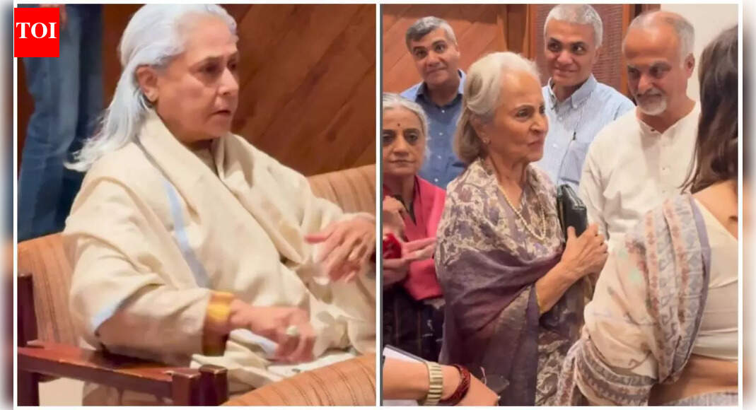 Kamini Kaushal prayer meet: Waheeda Rehman, Jaya Bachchan and others pay their respects to the legendary actress