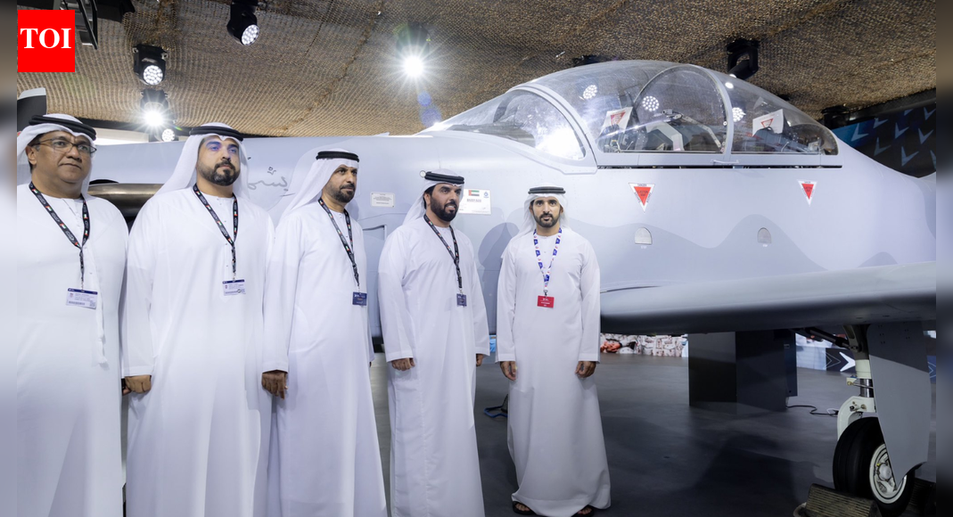 Watch: Dubai Crown Prince Sheikh Hamdan reviews UAE made Calidus B-250 light attack aircraft at Dubai Airshow 2025 | World News