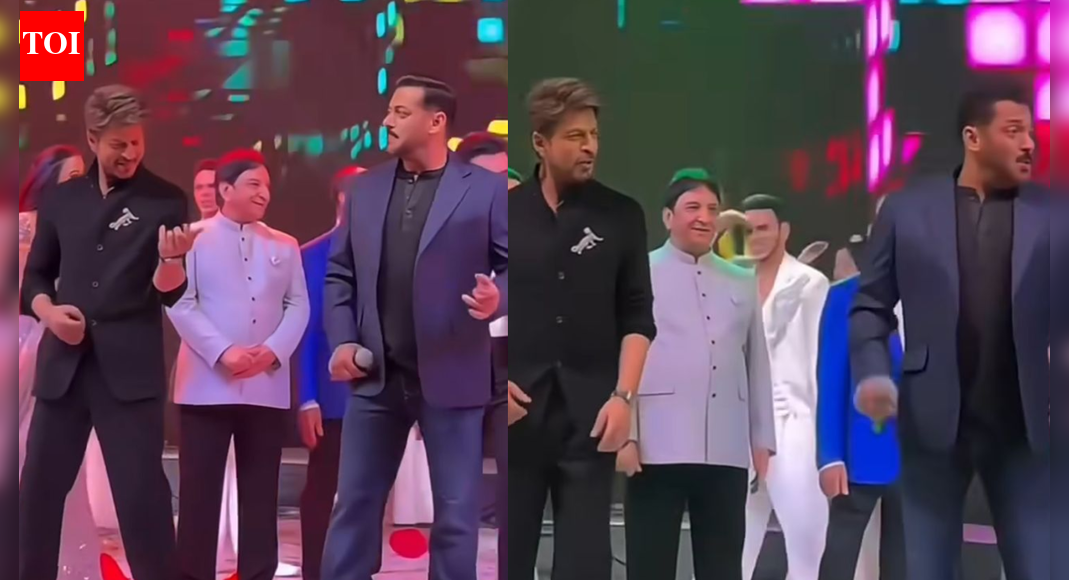 Shah Rukh Khan and Salman Khan send fans into frenzy by dancing to ‘O O Jaane Jaana’; netizens say ‘Do Bhai Dono Tabahi’ – VIDEO