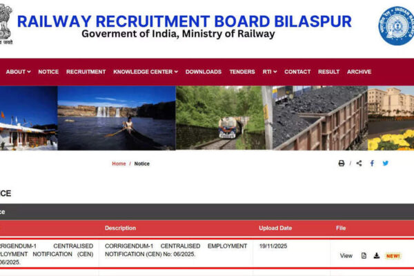 RRB NTPC graduate level application date extended to 27 November; check CEN 06/2025 revised schedule here