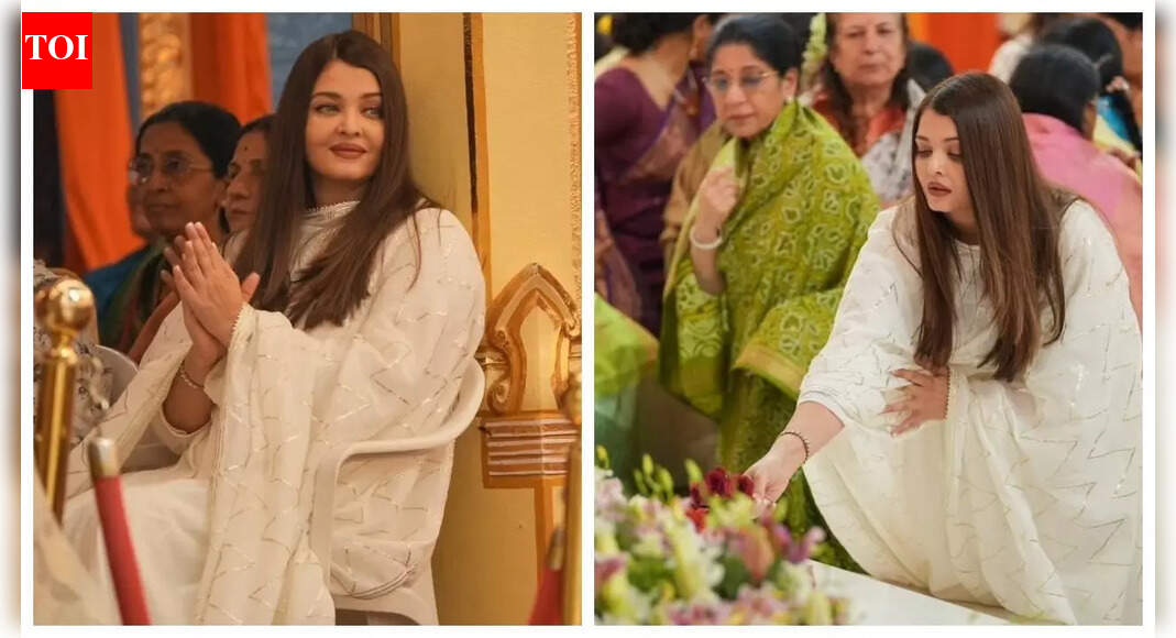 Aishwarya Rai looks ethereal in NEW photos from Sathya Sai Baba’s centenary celebrations; singer Abby V gushes about performing in front of star