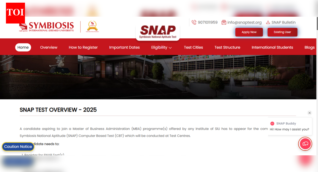 SNAP 2025 registration window closes today at snaptest.org: Check direct link to apply and other details here
