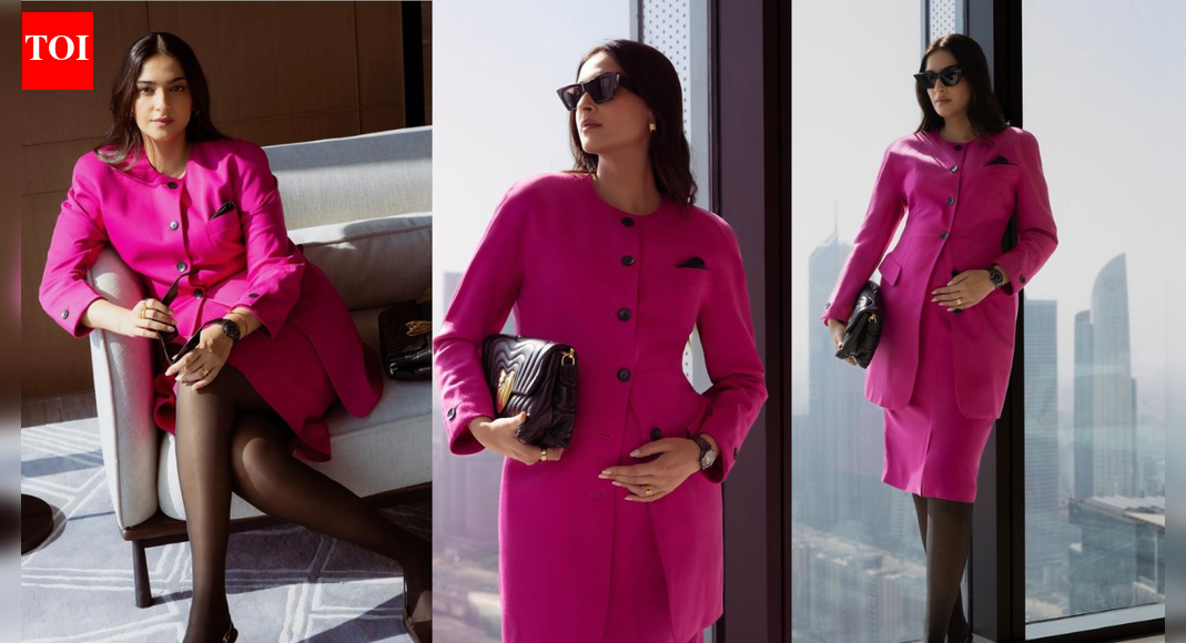 Sonam Kapoor announces SECOND PREGNANCY, flaunts baby bump in stylish hot-pink outfit – PICS