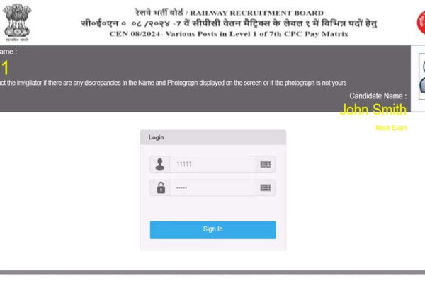 RRB Group D mock test link active for CEN 08/2024; download your city slip here