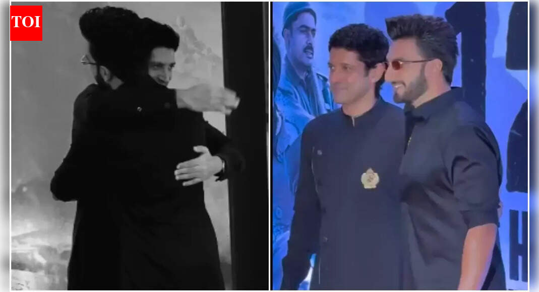 Farhan Akhtar and Ranveer Singh’s warm friendship lights up ‘120 Bahadur’ screening – watch video