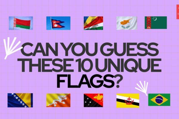 10 countries with the most unique flags (and how many you guessed right!)