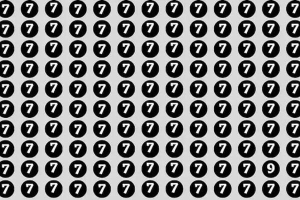 Optical illusion: Can you spot the ‘9’ hidden among the 7s in under 12 seconds? |
