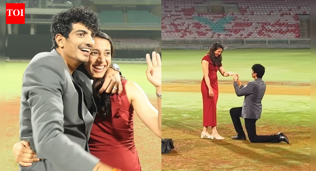 ‘She said yes!’: Palash Muchhal PROPOSES to Smriti Mandhana at historic DY Patil Stadium, shares heartfelt VIDEO