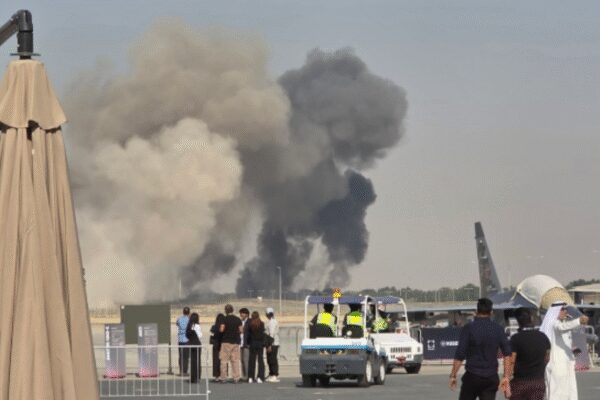 NEW DELHI: A Tejas fighter jet participating in the Dubai Air Show crashed on Friday after nosediving during an aerobatic display, the Indian Air Force said in a statement. The HAL-built light combat aircraft went down at approximately 2.10pm (local time) while executing a maneuver.According to defence sources cited by ANI, the fate of the pilot is currently unclear.Black smoke billowed over the airport as spectators, including women and children, looked on.This is a developing story. Details to follow…About the AuthorTOI News DeskThe TOI News Desk comprises a dedicated and tireless team of journalists who operate around the clock to deliver the most current and comprehensive news and updates to the readers of The Times of India worldwide. With an unwavering commitment to excellence in journalism, our team is at the forefront of gathering, verifying, and presenting breaking news, in-depth analysis, and insightful reports on a wide range of topics. The TOI News Desk is your trusted source for staying informed and connected to the ever-evolving global landscape, ensuring that our readers are equipped with the latest developments that matter most.”Read MoreEnd of ArticleFollow Us On Social MediaVideosDeadly 5.5 Earthquake Rocks Bangladesh, Killing At Least Six, Triggers Widespread Panic Across DhakaIndia Demands End To Veto Manipulation And Calls For Comprehensive Reform Of The UN Security CouncilOperation Sindoor 2.0 Talk Rises As Expert Says India Must Hit Pak But Fix White Collar Terror TooIn Fiery UK Conclave Speech, Suhel Seth Says India Has Evolved Beyond 1947, Now Shapes Global PowerShashi Tharoor Says The UN Cannot Be Abandoned Despite Gaza And Ukraine At Desmond Tutu LecturePiyush Goyal Says India And Israel Are Emotionally Close, Recalls Pahalgam And Delhi Terror Attacks’Eternally Grateful’: Sheikh Hasina’s Son Thanks PM Modi For Saving His Mother’s Life, Slams YunusIndia And Israel Launch FTA Talks; Piyush Goyal, Nir Barkat Sign Terms Of ReferenceDelhi’s Pollution Forces Australian Foreign Minister Penny Wong To Cough, Stop Her Speech MidwayJaishankar Meets Afghan Commerce Minister Azizi In Delhi; Trade, Connectivity Discussed123PhotostoriesFrom ‘120 Bahadur’ to ‘The Family Man 3’: Movies and OTT releases to watch this weekendHow Bollywood mothers turned tender love into unshakeable strength on screenMumbai Infrastructure Boost: LBS Marg-BKC Flyover Connector Nears Early Completion, Promises Seamless Traffic Flow7 birds whose name starts with letter U10 cute baby girl names inspired by popular cartoon charactersKFC, McDonald’s, Pizza Hut, Haldiram’s And More May Soon Set Up Outlets At Indian Railway StationsAllu Arha birthday special: Adorable social media moments shared by Allu Arjun and Sneha ReddyWho are Smriti Mandhana’s parents? The quiet strength behind the cricket starTravel inspiration of the day: 5 green getaways in India for a breath of fresh airAkshaye Khanna, Tabu, Salman Khan: Actors who never married, chose singlehood123Hot PicksDelhi AQI TodayBihar Minister List 2025Bihar CM Oath CeremonyGold rate todaySilver rate todayPublic Holidays NovemberBank Holidays NovemberTop TrendingBest Rockstar Games to Play for GTA 6Savannah JamesGiannis AntetokounmpoTrevon DiggsDelhi School Suicide CaseKolkata EarthquakeCandace OwensGavin BrindleySophie CunninghamMLB Trade Rumors