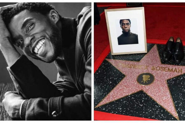 ‘Black Panther’ star Chadwick Boseman gets Hollywood star; wife places late actor’s shoes on star – WATCH