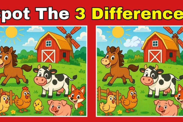 Spot the difference: Can you find 3 changes between the two pictures in just 12 seconds?