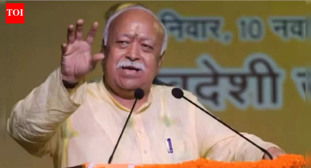 RSS chief Mohan Bhagwat stated that the world wouldn’t exist without Hindus, citing the community’s enduring identity. During his visit to Manipur, he urged unity and character-building for peace, emphasizing solutions within the constitutional framework and dialogue based on oneness. Bhagwat also acknowledged historical roots of regional tensions in colonial policies. PTI file photo NEW DELHI: RSS chief Mohan Bhagwat on Saturday said the world would not exist without Hindus, during his visit to violence-stricken Manipur. Addressing a crowd, Bhagwat said that many civilisations had disappeared over time, mentioning Greece, Egypt, and Rome. Quoting Muhammad Iqbal’s famous line, “Kuch baat hai ki hasti mitti nahi hamari,” (There is something about us that our identity never fades), he said that the Hindu community would continue to exist “because of the network of society we have created”.Bhagwat, who also met tribal leaders in Imphal on the second day of his three-day visit, called for unity and character-building to bring lasting peace and progress to the region. He told the leaders that the issues they raised were national concerns and stressed that solutions must come within the Constitutional framework. “Issues in a family must be solved within the family. Dialogue must be based on oneness, not bargaining,” he said. He also noted that some regional tensions have historical roots in colonial policies. The RSS chief further said that efforts were being made at the community and societal levels to restore stability. “Destruction takes minutes, but construction takes years, especially when done without harming anyone. Peace-building needs patience, collective work, and discipline,” he said.About the AuthorTOI News DeskThe TOI News Desk comprises a dedicated and tireless team of journalists who operate around the clock to deliver the most current and comprehensive news and updates to the readers of The Times of India worldwide. With an unwavering commitment to excellence in journalism, our team is at the forefront of gathering, verifying, and presenting breaking news, in-depth analysis, and insightful reports on a wide range of topics. The TOI News Desk is your trusted source for staying informed and connected to the ever-evolving global landscape, ensuring that our readers are equipped with the latest developments that matter most.”Read MoreEnd of ArticleFollow Us On Social MediaVideosAt Indo-Pacific Forum, Pakistan Claims India Endangering Peace With War Rhetoric, IWT SuspensionBravery In The Sky: The Story Of Namansh Syal, Tejas Pilot Who Died During The Dubai Airshow DisplayAustralian PM Condoles Red Fort Attack, Saudi Bus Tragedy As He Meets PM Modi During G20 SummitTejas Crash: IAF Pilot Killed In Dubai Crash Identified As Wing Commander Namansh SyalDefence Experts Break Down Possible Causes Behind Tejas Fighter Jet Crash In DubaiPM Modi Gets Rousing Welcome From Indian Diaspora In Johannesburg Ahead Of G20 Summit | South Africa’‘I Am A Hindu’: Shashi Tharoor Evokes Swami Vivekananda To Tell The World What Hinduism Stands ForAmit Shah Says BSF Crushed 118 Pak Posts, He Issues Tough Security Message From Sindoor Van In KutchEx-CIA Reveals Savage Reply To Imran Khan’s PTI After Apology Demand Over His India-Pak War Analysis’All 140 MLAs Are Mine’: DK Shivakumar Amid Karnataka CM Speculation; Siddaramaiah Responds123PhotostoriesBollywood’s most unforgettable love stories, woven with passion and heart, the romances that moved generationsThe MET Gala fashion fails we still haven’t recovered fromKareena Kapoor’s Ladakh-inspired printed silk shirt and dramatic fringe skirt are the fashion plot twist of 202510 Morning habits that boost brain power in children5 surprising vitamin D-rich foods Indians often overlookNot losing weight despite clean eating? Top GI surgeon suggests checking 7 hidden medical cluesWhy do kids need Vitamin B12? Deficiency signs parents must be aware ofKidney disease emerges as the ninth leading cause of death globally: Early signs you should not ignoreShahid Kapoor and Mira Rajput’s parenting style: Love, roots and real-life lessonsIntroducing solids? Experts talk about the best first foods for growth, immunity & brain development123Hot PicksDelhi AQI TodayBihar Minister List 2025Bihar CM Oath CeremonyGold rate todaySilver rate todayPublic Holidays NovemberBank Holidays NovemberTop TrendingPortland Trail Blazers vs Golden State WarriorsSavannah JamesMiami Heat vs Chicago BullsSophie CunninghamHow to get Vecna Skin in FortniteAdam FootePM ModiLebron JamesNBA CupCade Cunningham