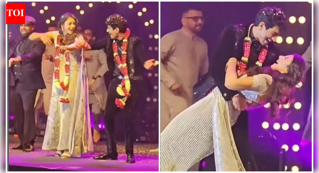 Smriti Mandhana and Palaash Muchhal groove to Salman Khan’s Tenu Le Ke Main Jawanga, steal the show with their romantic dance at sangeet ceremony