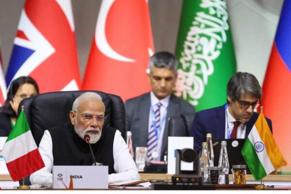 PM Modi at G20 In his address at the G20 summit in Johannesburg on Saturday, PM Narendra Modi pitched for sustainable and inclusive growth and made four proposals, including a coordinated global effort to combat the drug-terror nexus, calling drug trafficking a threat to public health, stability and security and a source of terror financing.He pushed for reconsidering the parameters of growth, saying the existing framework has left a vast section of the population deprived of resources and led to overexploitation of nature.Modi, who was instrumental in getting the African Union as a permanent member of G20 at the New Delhi meet of the grouping two years ago, emphasised the continent has suffered the most because of skewed growth priorities. “Today, as Africa hosts G20 Summit for the first time, it is imperative for us to reconsider the parameters of development.”The PM mentioned “integral humanism”, an idea associated with BJP’s ideologue Deen Dayal Upadhyay, as a path forward. “We will have to look at the individual, society and nature as an integrated whole. Only then can we achieve true harmony between progress and nature,” he said.He proposed creation of a global traditional knowledge repository built on Indian knowledge systems’ initiative, saying this can preserve the collective wisdom of humanity for future generationsBatting for a global healthcare response team to bring together experts from G20 countries, he said it will ensure swift measures in case of health emergencies and natural disasters.The speech was marked by an unabashed advocacy of what Modi called India’s civilisational ethos. India’s civilisational values, he said, can offer ways to reevaluate development parameters.Focusing on Africa, PM said the continent can benefit from skills transfer. He said Africa’s development and empowerment of its young talent are in the interests of the entire world and proposed a ‘G20-Africa Skills Multiplier Initiative’. This can operate under a “train-the-trainers” model across various sectors, and all G20 partners can finance and support this effort, he added.“Our collective goal will be to prepare one million certified trainers in Africa over the next decade. These trainers will, in turn, help equip millions of young people with skills. This initiative will have a powerful multiplier effect. It will strengthen local capacity and significantly contribute to Africa’s long-term development.”PM Modi lauds South Africa’s presidencyTurning his attention to drug trafficking, PM Modi singled out the “rapid spread of highly lethal substances like fentanyl”. “This has emerged as a serious challenge to public health, social stability and global security. It also serves as a significant channel for financing terrorism,” he said.A G20 initiative to counter this global threat can bring together various instruments relating to finance, governance and security. Only then can the drug-terror economy be effectively weakened, he said. Modi lauded South Africa’s presidency for making commendable progress on key areas such as skilled migration, tourism, food security, AI, digital economy, innovation and women’s empowerment, noting that historic initiatives undertaken at the New Delhi G20 Summit have been carried forwardPM Modi on Saturday also proposed a G20 Critical Minerals Circularity Initiative, saying that for global growth, sustainability and clean energy are essential, and critical minerals have a huge role to play.“Under this, innovations such as re-cycling, urban mining and second-life batteries can be promoted,” said PM Modi. This comes amid concerns China is leveraging its chokehold over supply of rare and critical minerals to further its strategic goals.“If there is investment in circularity, then dependence on primary mining will be less. This will also reduce the pressure on the supply chain, and it will also be good for nature. This initiative can support joint research, technology standards and pilot recycling facilities in the Global South,” PM Modi said.Resilience cannot be built in silos, stressed the PM. “The G20 should promote comprehensive strategies that combine nutrition, public health, sustainable agriculture, and disaster preparedness, to create a robust global defence,” he said.PM Modi suggested a G20 open satellite data partnership saying India believes that the entire humanity should benefit from space technology. “This will make satellite data and analysis of space agencies of G20 countries more accessible, interoperable and usable for countries in the Global South,” he said.End of ArticleFollow Us On Social MediaVideosTrump Says He Brokered Eight Peace Deals Including India And Pakistan During Mamdani MeetUP Gears Up For Biggest Crackdown Yet As CM Yogi Mandates Detention Hubs For Illegal ImmigrantsModi, Meloni Share Warm Laughter on G20 Sidelines in Johannesburg‘In memory of our brothers’: Russian Pilot’s Heartfelt Note For Indian Tejas Pilot After Dubai Crash’Objective Is To Destroy The Enemy’: Op Sindoor Echoes As Indian Army Vows Stronger Response to PakIndian Army Chief Reveals How A Trusted Orchestra Crushed Nine Targets in Operation Sindoor BlitzManipur Sangai Festival 2025- ThemeAt G20 Summit, PM Modi Proposes Global Knowledge, Skills, Health And Security Initiatives For FutureSangai Festival 2025 Opening CeremonyEx-VP Jagdeep Dhankhar Breaks Silence, Calls Out Narrative Traps With Cryptic Reference To His Past123PhotostoriesFrom Bengal to B-town, actors who found fame in Hindi filmsLaughter Chefs 3: From new jodis of Vivian Dsena-Eisha Singh, Gurmeet-Debina to Tejasswi Prakash-Karan Kundrra teaming up together: Highlights from the new season3 Ayurveda-approved fruit rules to boost digestionFrom Harman Sidhu to Danish Zehen: Indian celebrities who died in tragic road accidents7 high-protein breakfast shakes with 20g per glassMillion-dollar executives: Meet top 5 highest-paid CXOs in India FY259 behaviours that slowly destroy relationships over timeTop 4 home remedies to reduce bloating and boost digestion naturallyKartik Aaryan to Sara Tendulkar: 5 best celebrity looks of the daySilent signs of bullying every parent should pay attention to123Hot PicksDelhi AQI TodayBihar Minister List 2025Bihar CM Oath CeremonyGold rate todaySilver rate todayPublic Holidays NovemberBank Holidays NovemberTop TrendingFantasy Football Injury ReportSavannah JamesBrittany MahomesTaylor SwiftTravis KelceChris Blake GriffithJosh Allen InjuryCharvarius WardFortnite Chapter 7 LeakedCade Cunningham