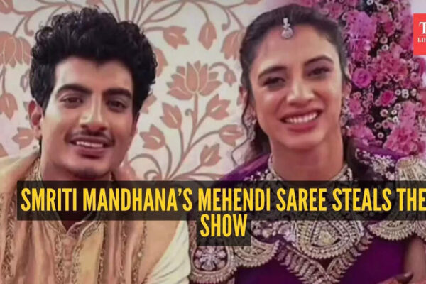 Smriti Mandhana weds Palash Muchhal: Smriti Mandhana wears a glam purple saree for Mehendi