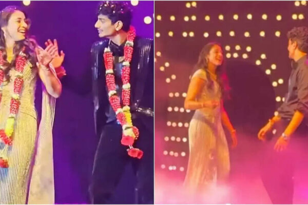 Palaash Muchhal and Smriti Mandhana groove to ‘Agar Main Kahoon’ at their sangeet ceremony – Watch