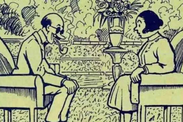 Only a genius can spot the two hidden faces in this brain teaser